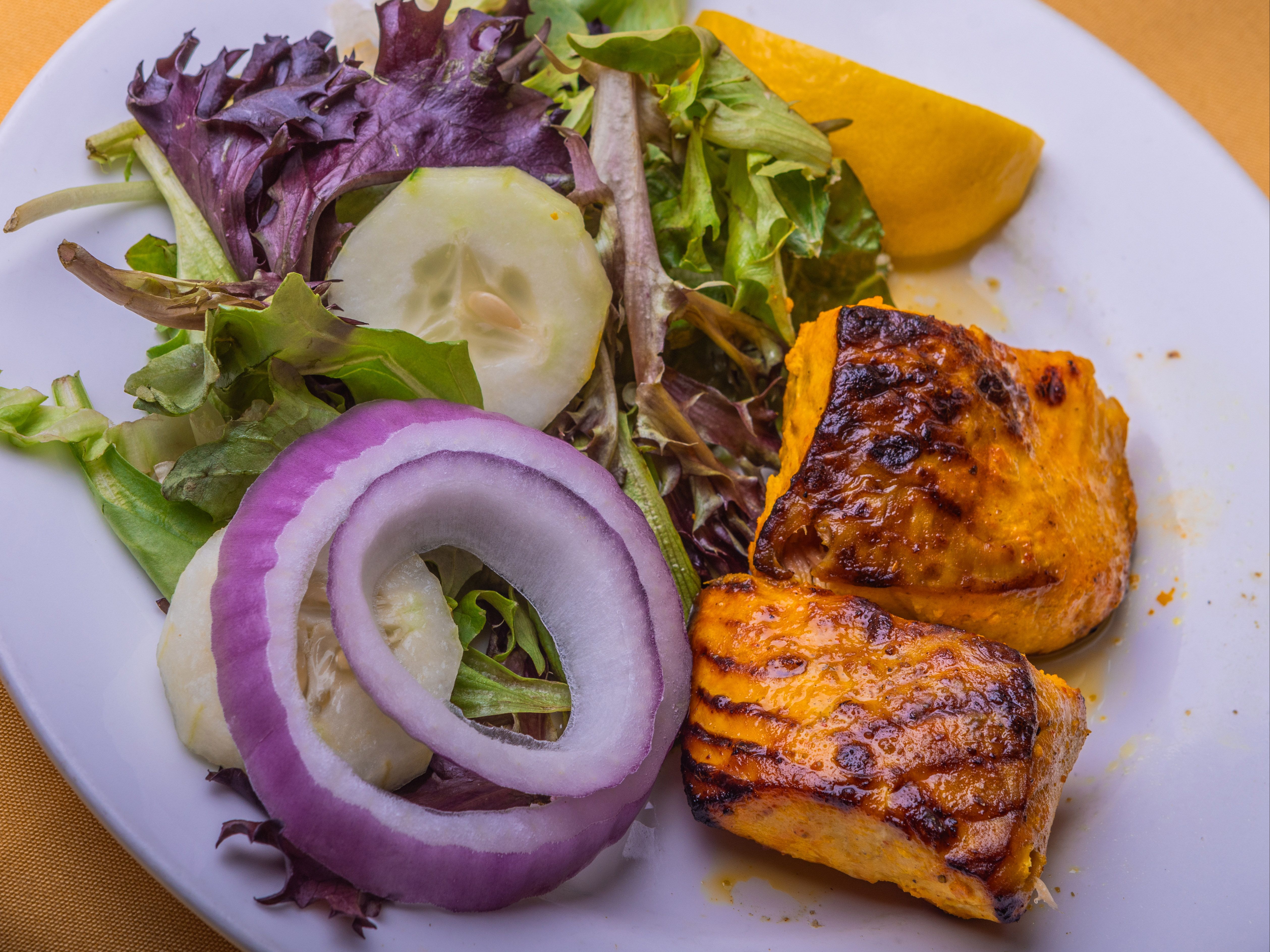 Salmon with Salad.