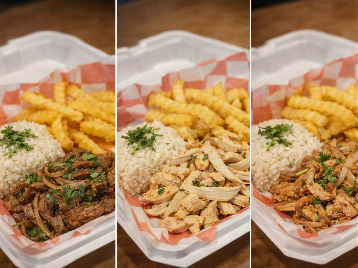 Shredded Beef Lunch Special / Especial de Carne Mechada.