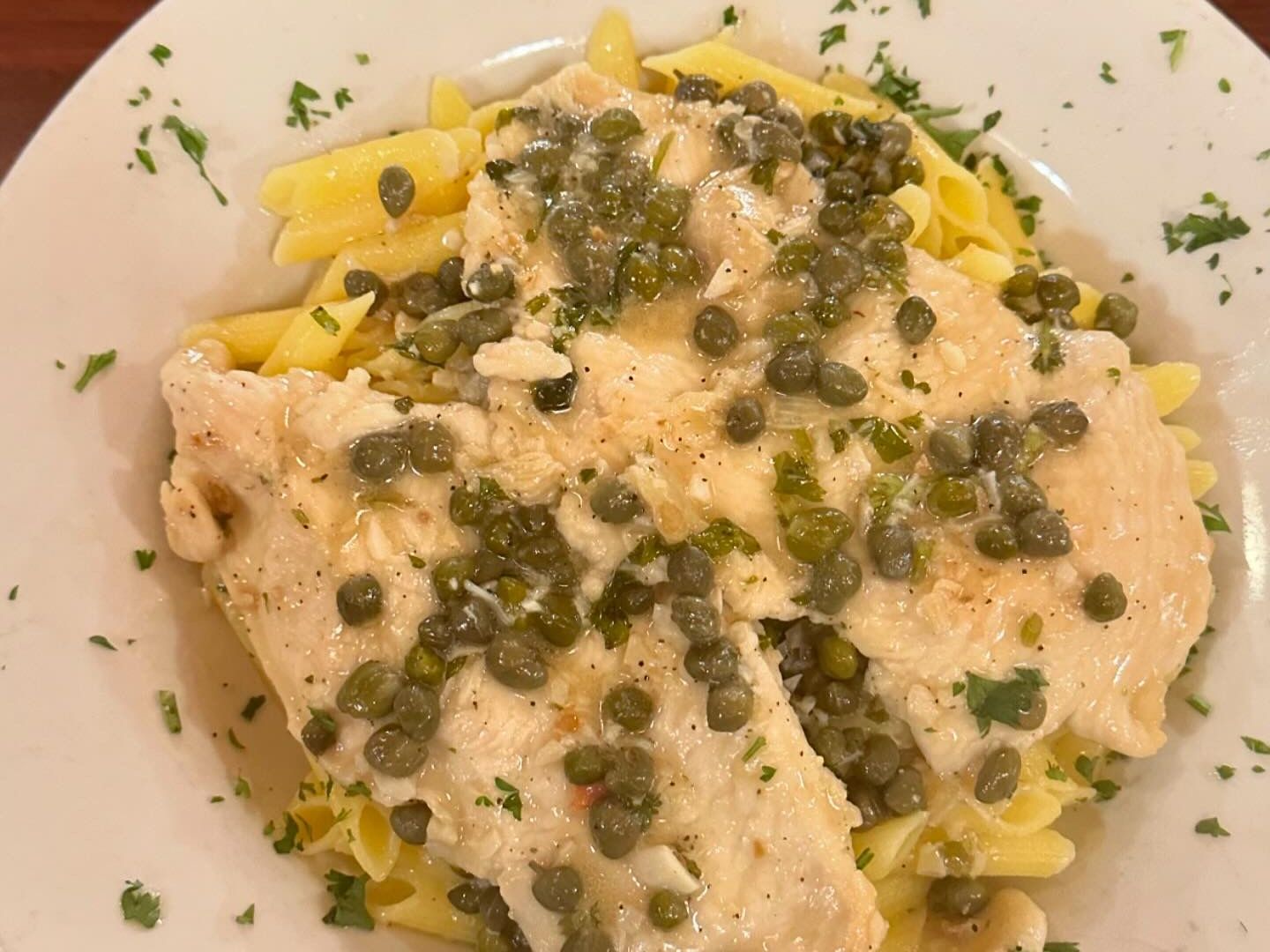 Chicken Piccata Dinner.