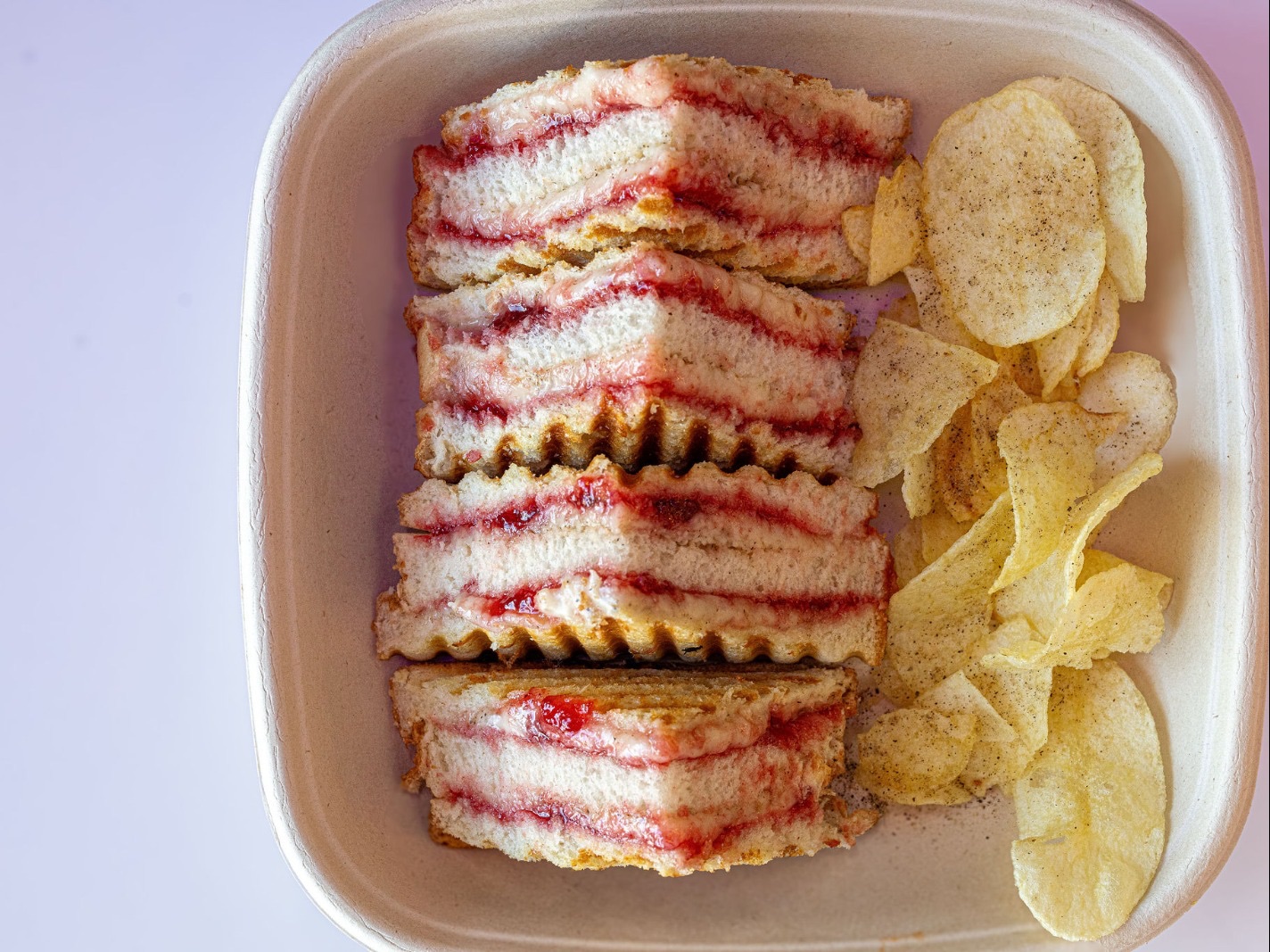 Cheese Jam / Nutella Grill Sandwich.