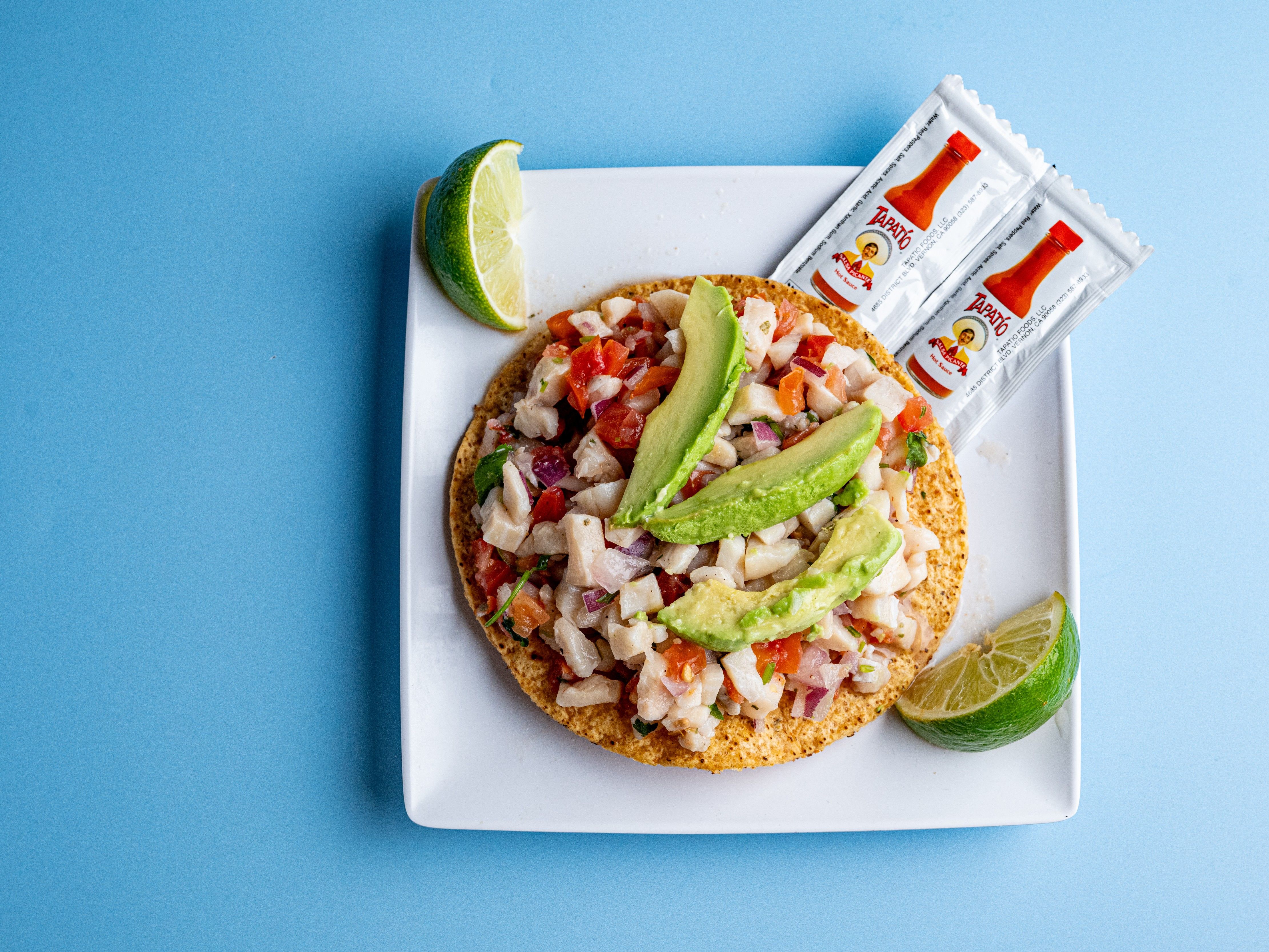 #28. Shrimp Ceviche Tostada.