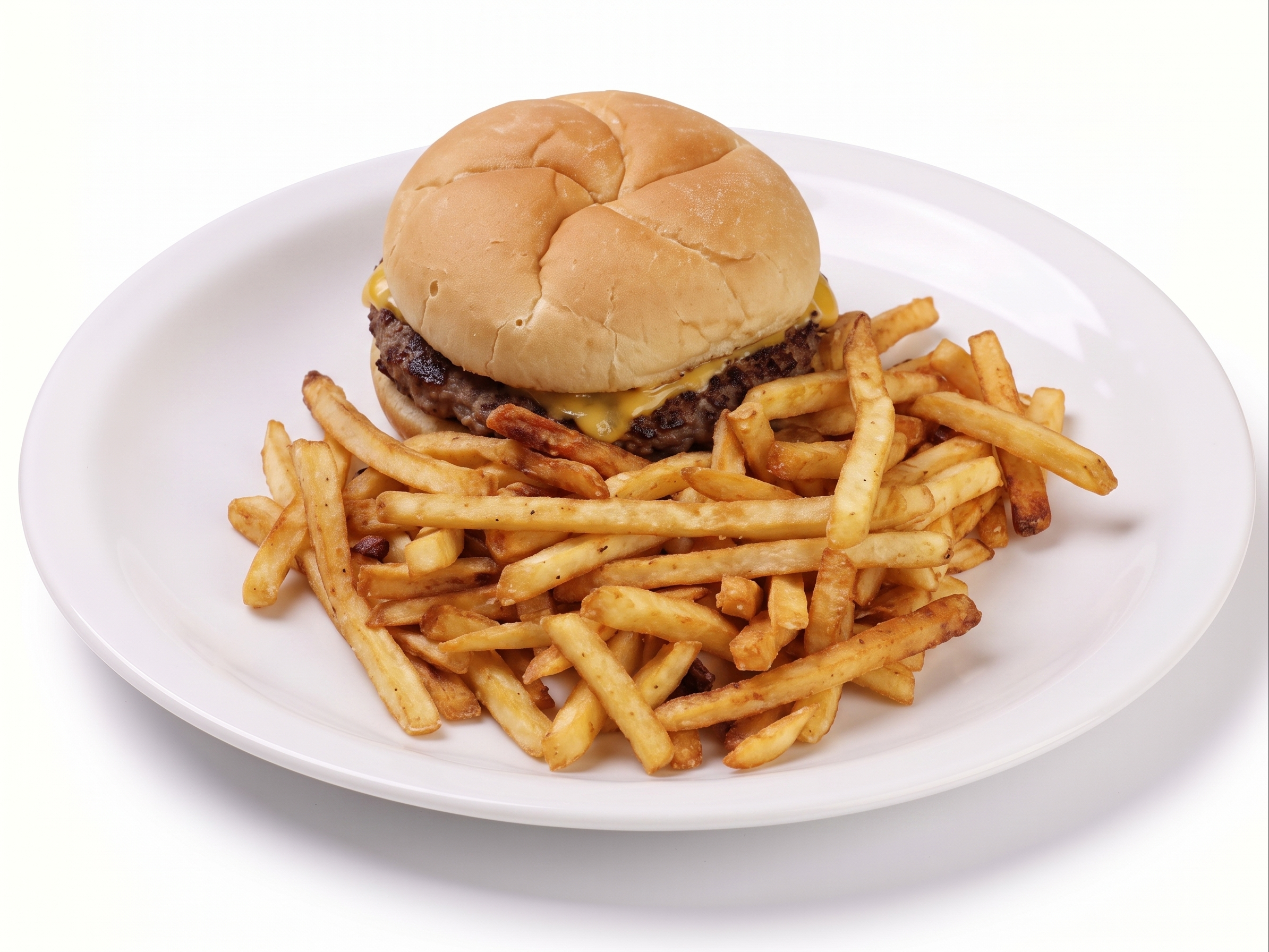 Cheeseburger Deluxe w/ Fries.