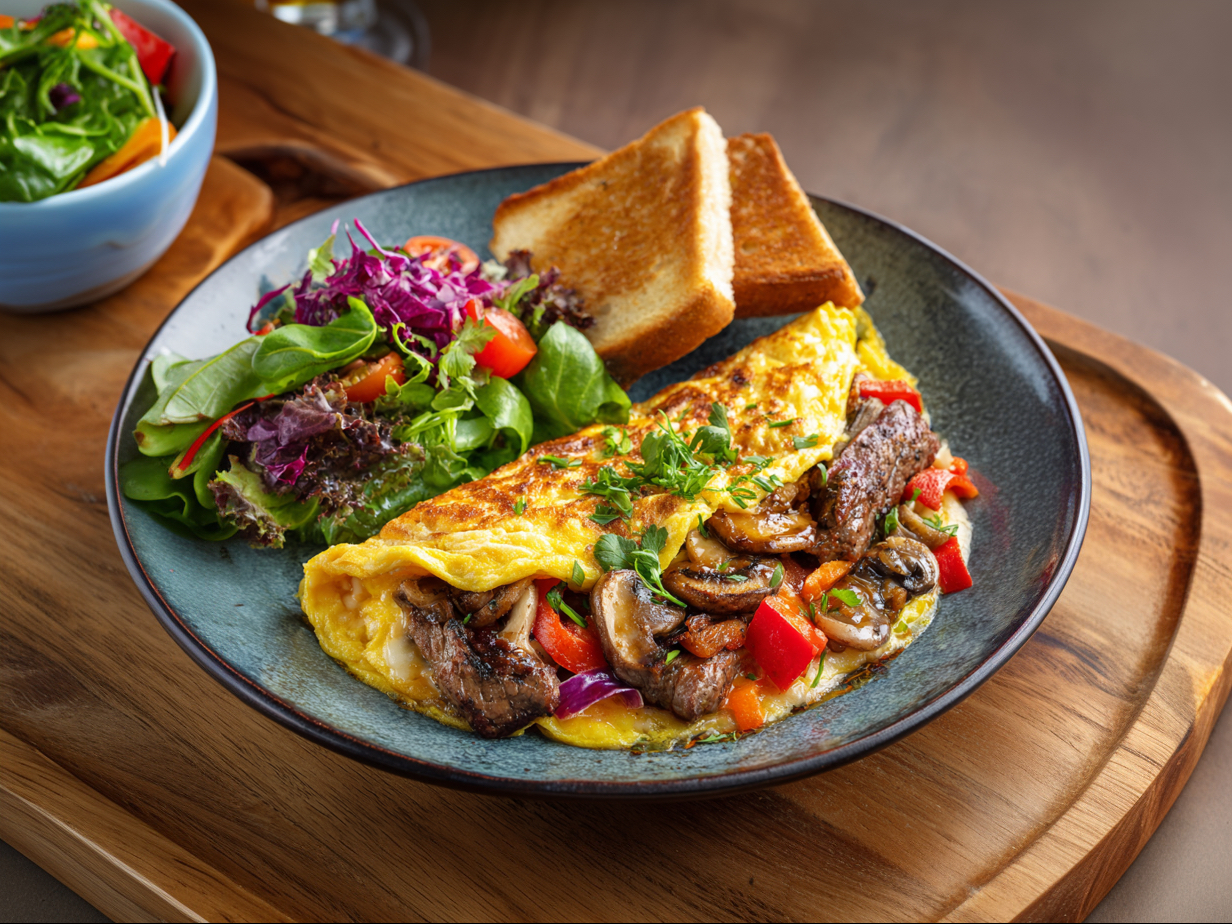 Steak Omelette.