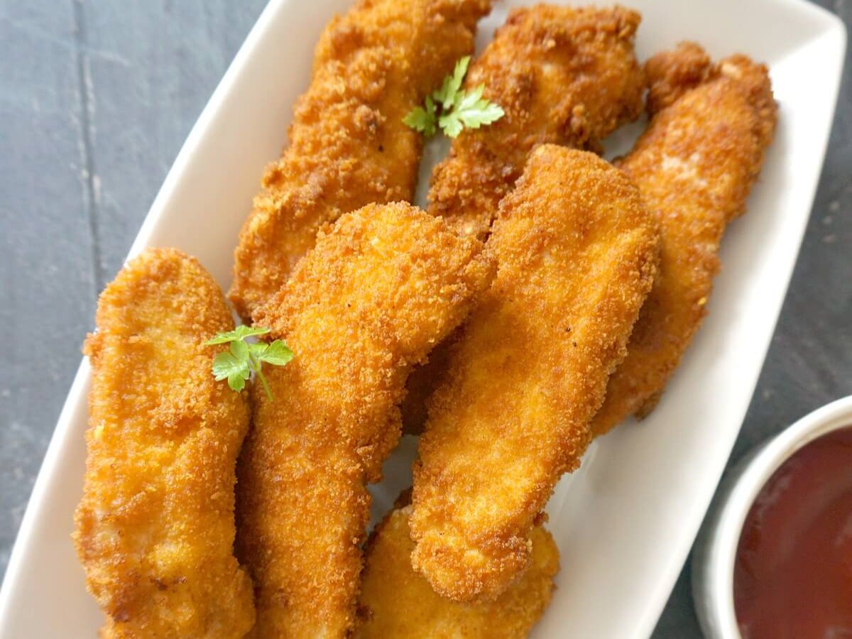 Lunch -Chicken Tenders 3 Pcs With Side Order Of Fries.