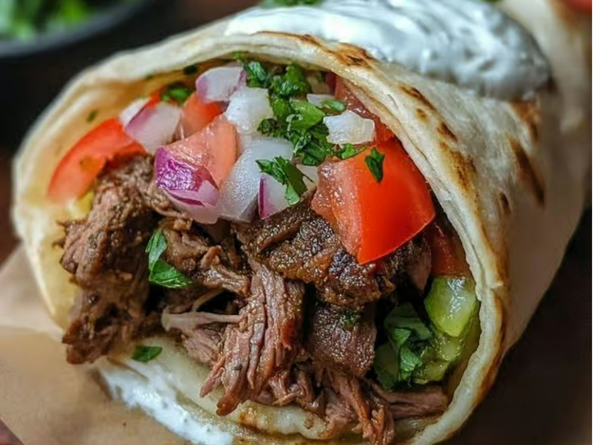 Beef Shawarma Wrap.