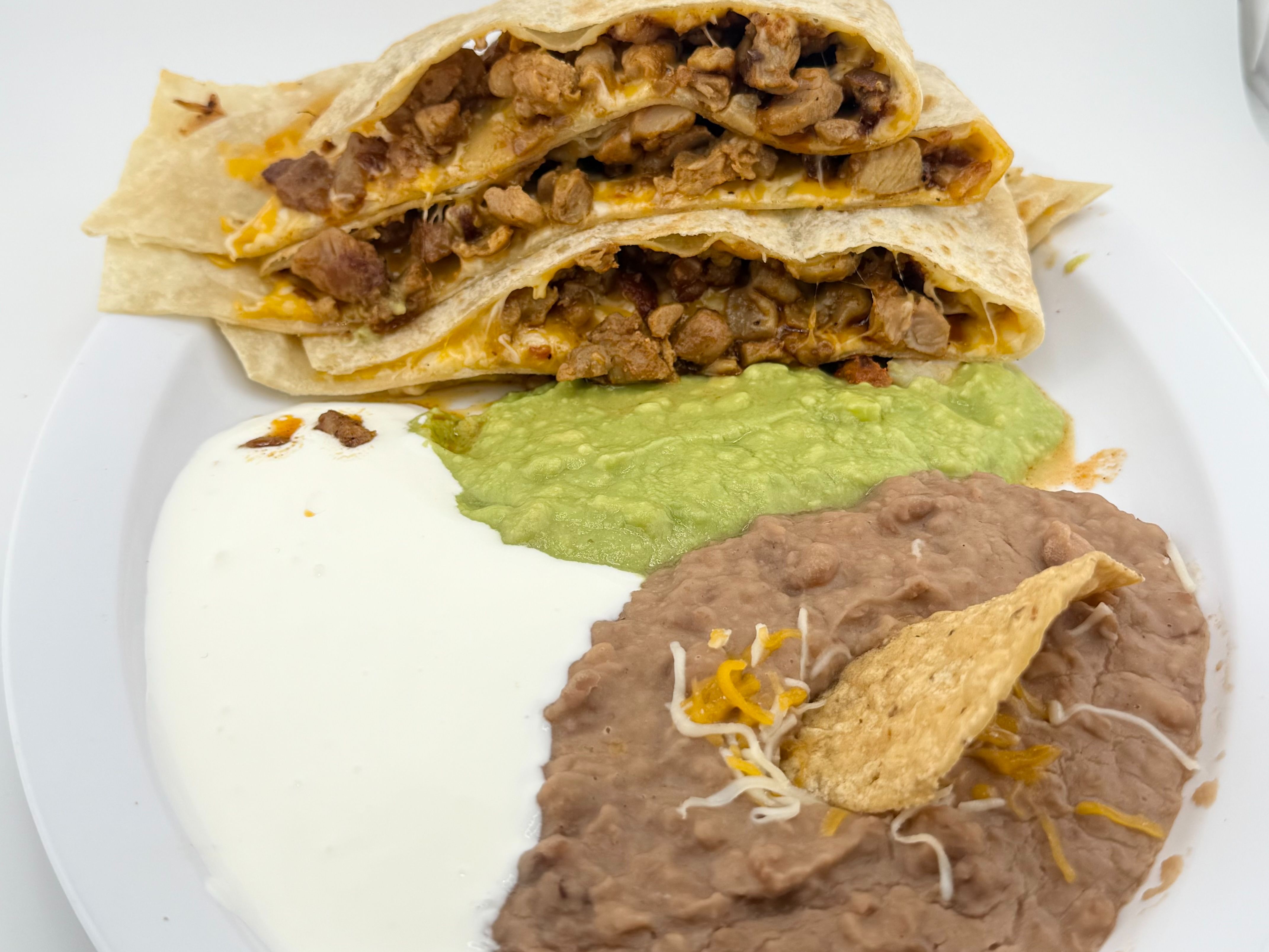 Pollo Asado Super Quesadilla.