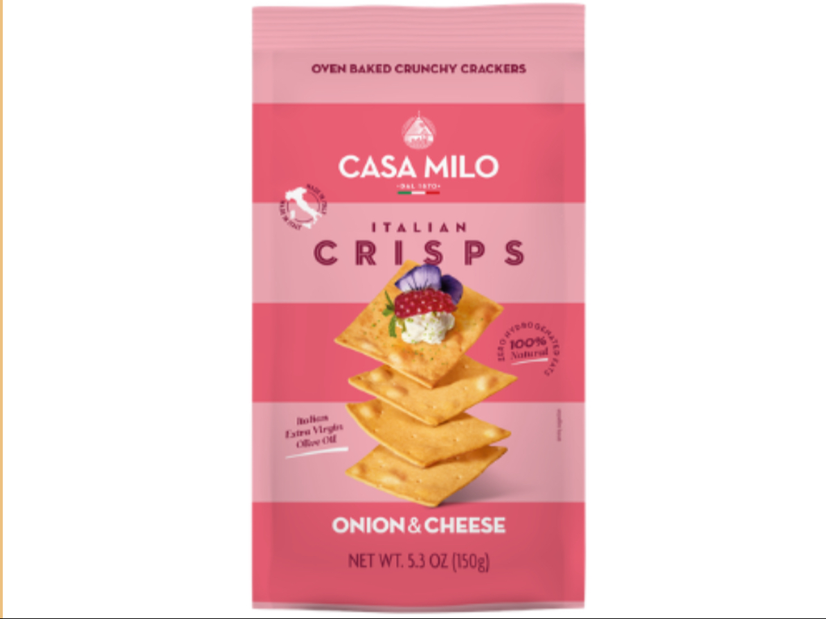 Casa Milo Italian Crisps - Onion and Cheese.
