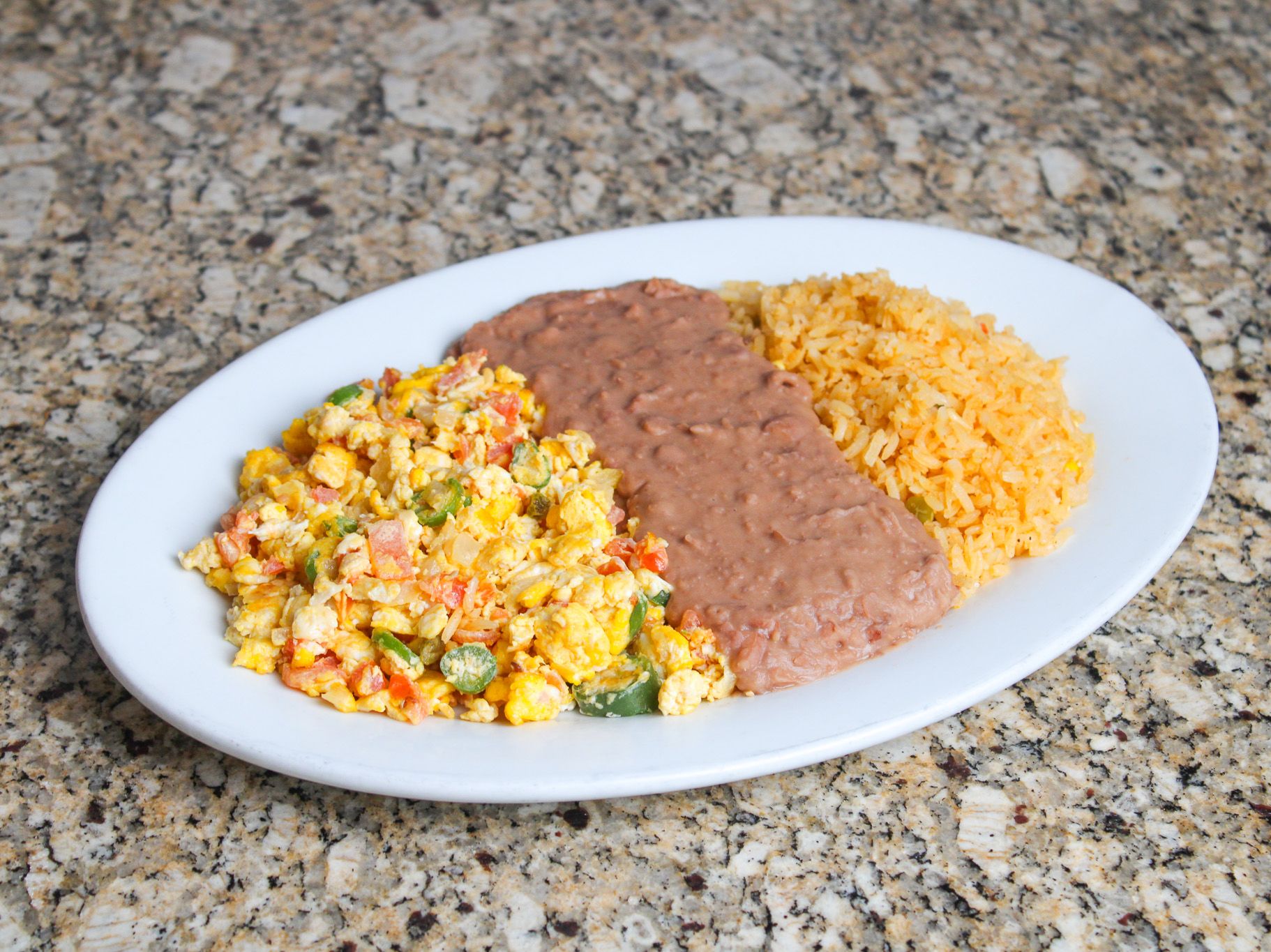 Huevos la Mexicana.