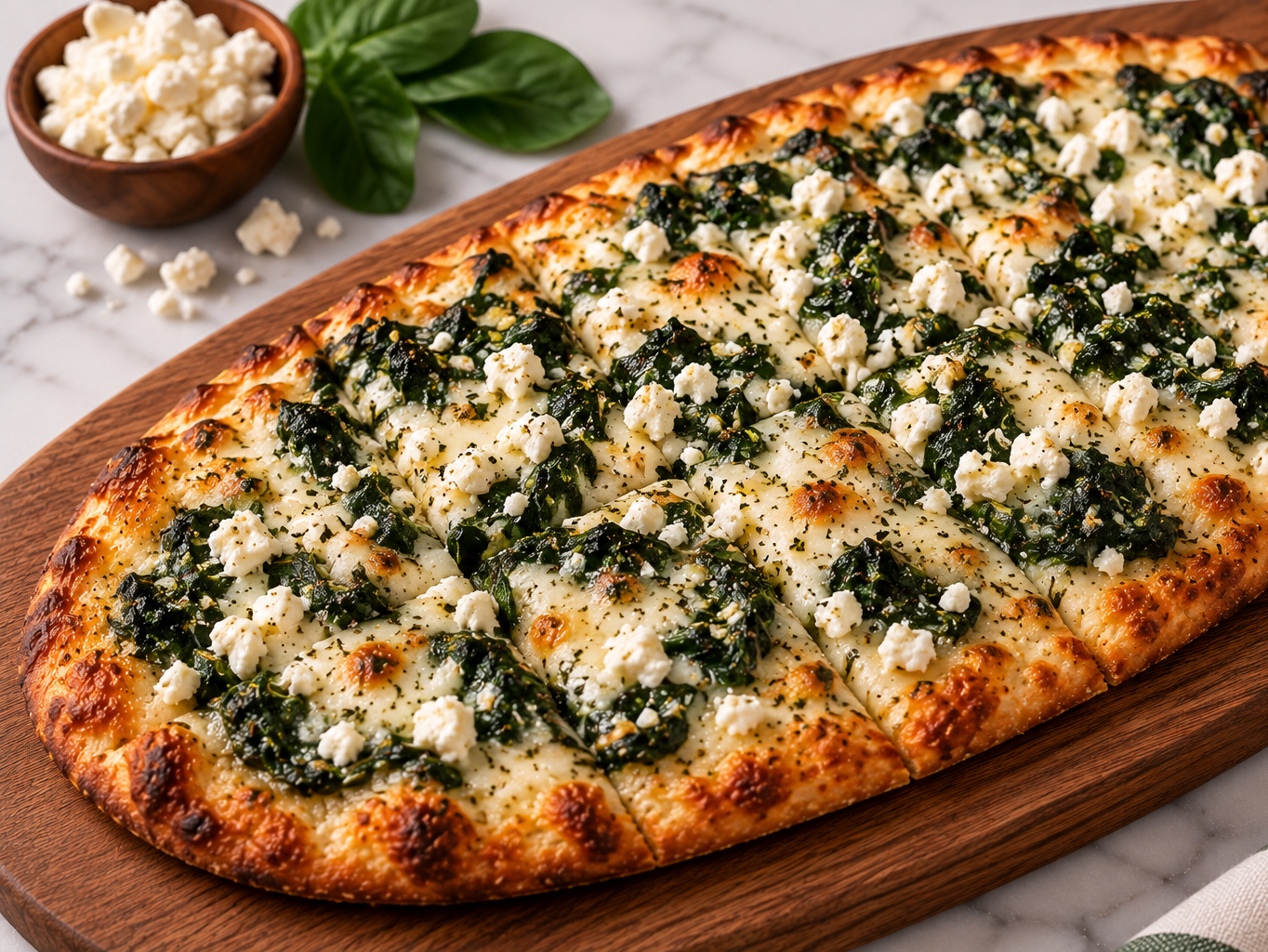 SPINACH FETA FLATBREAD.