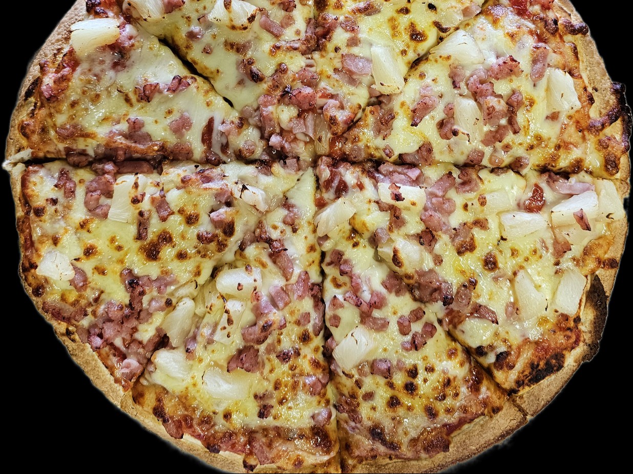 Cheesy Bacon Hawaiian.
