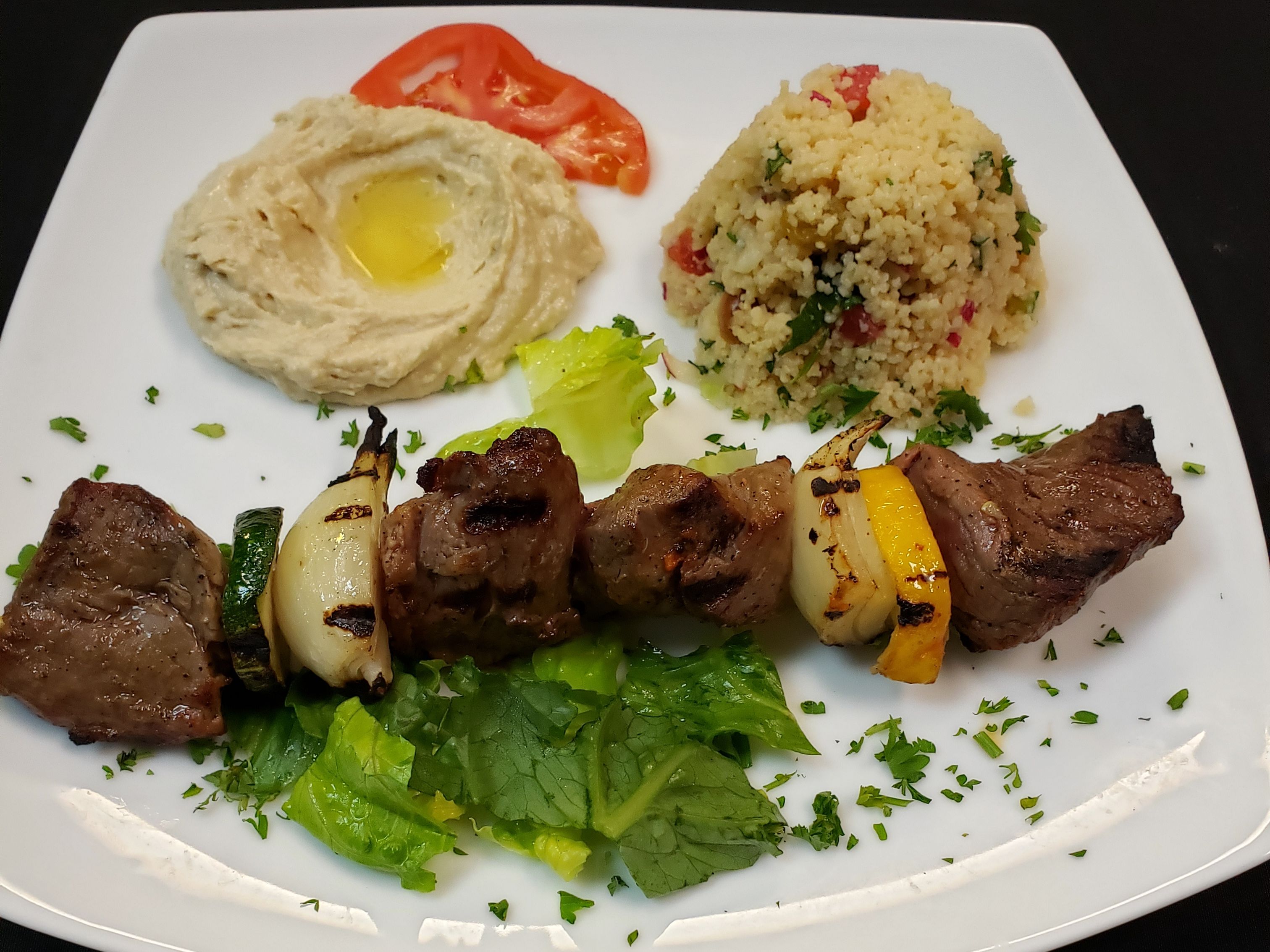 Beef Kebab Lunch.