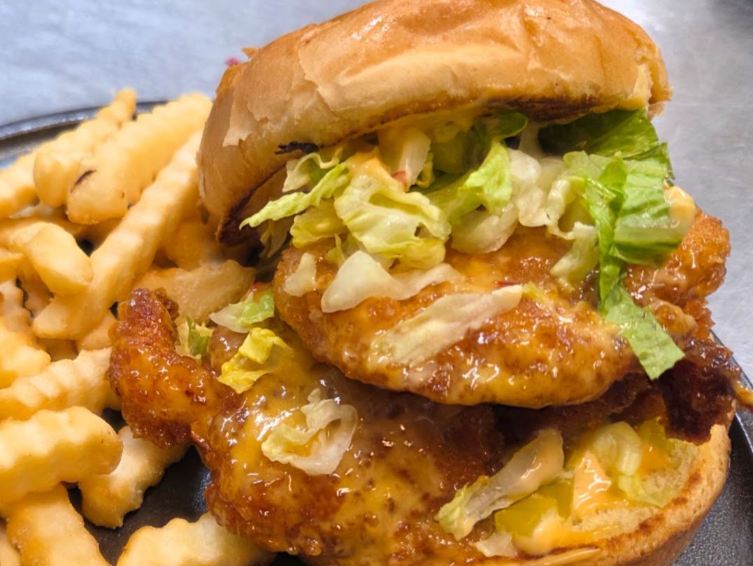 Mango Habanero Crispy Chicken Sandwich.