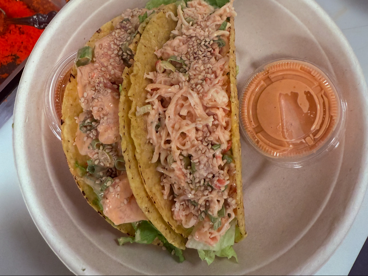 Crunchy Poke Tacos Shrimp.