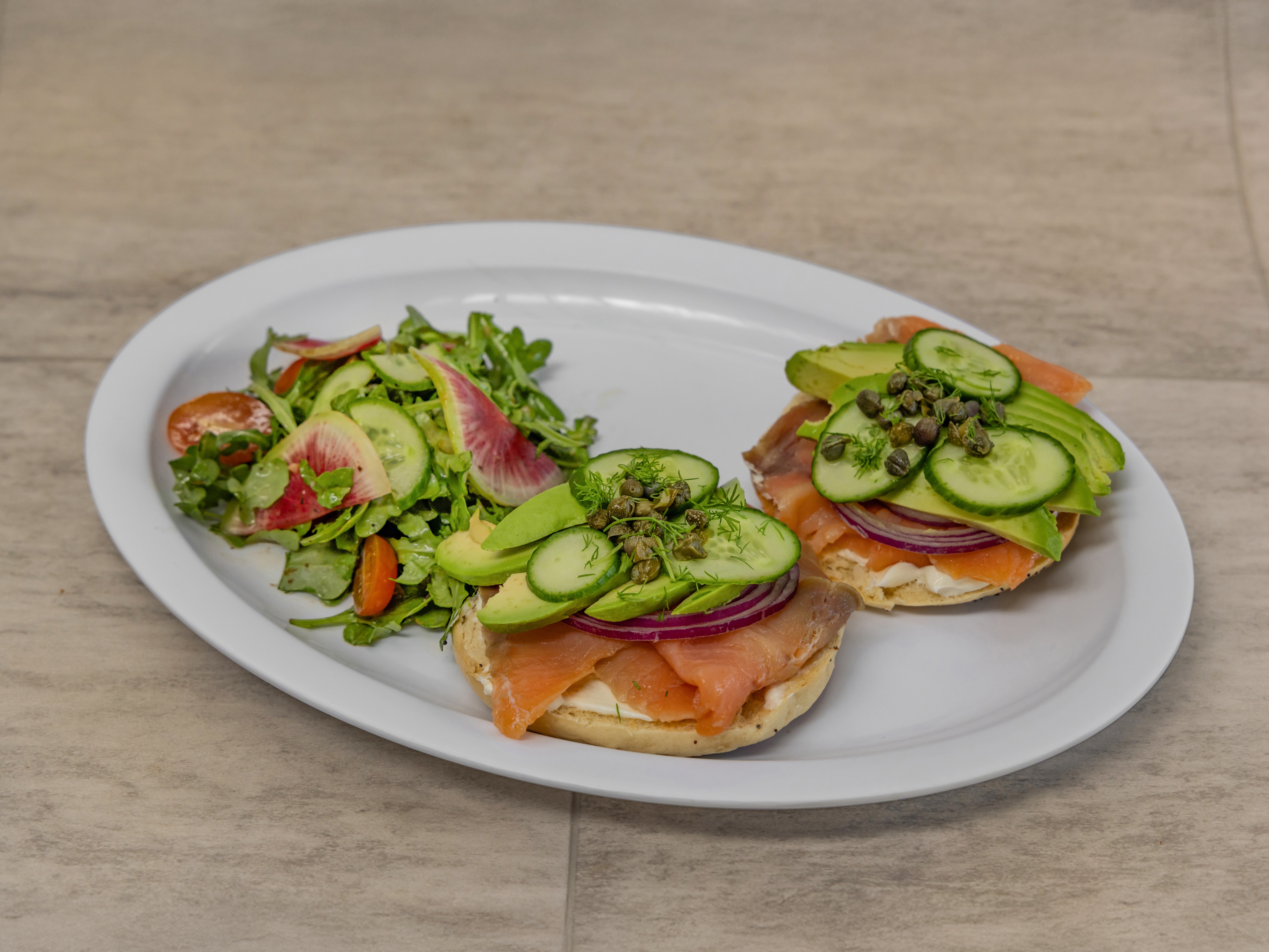 Smoked Salmon Bagel.
