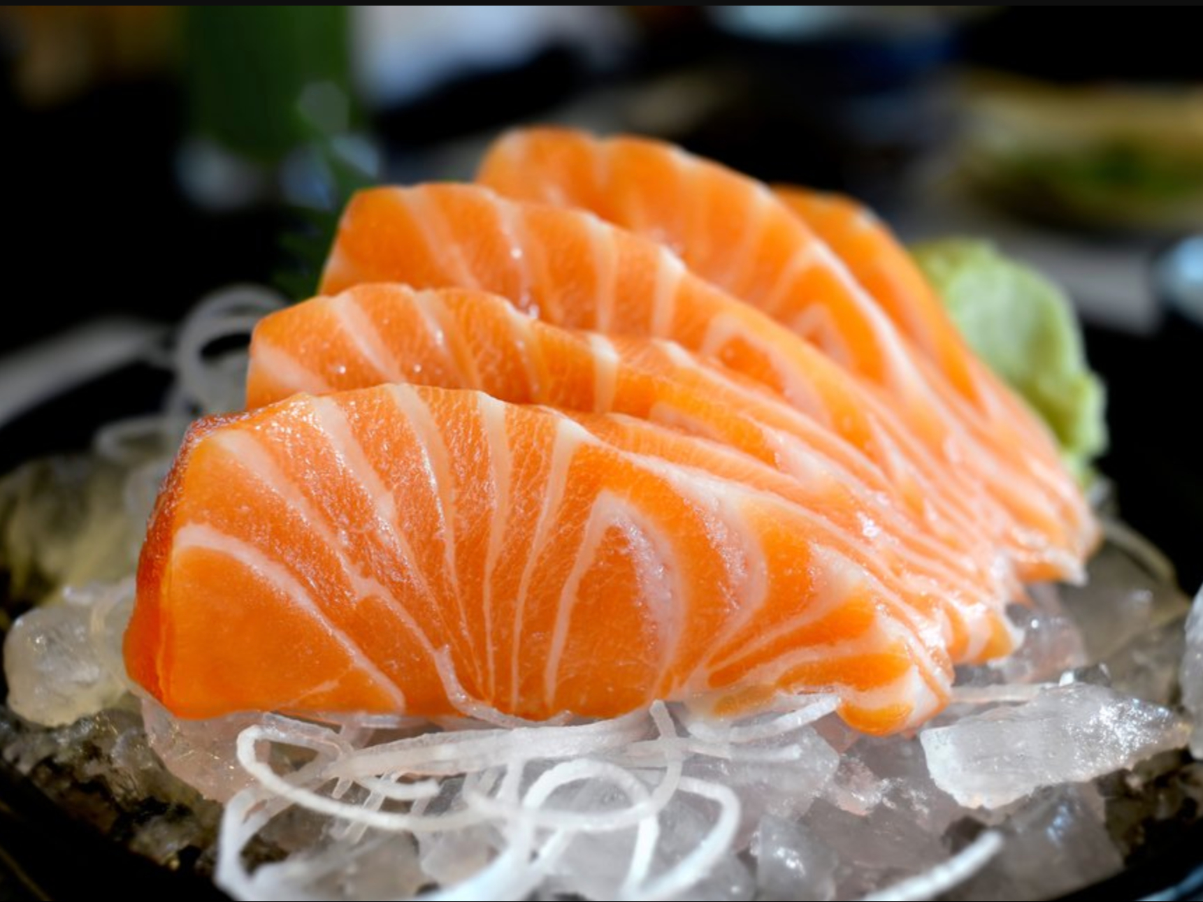 Salmon Sashimi.