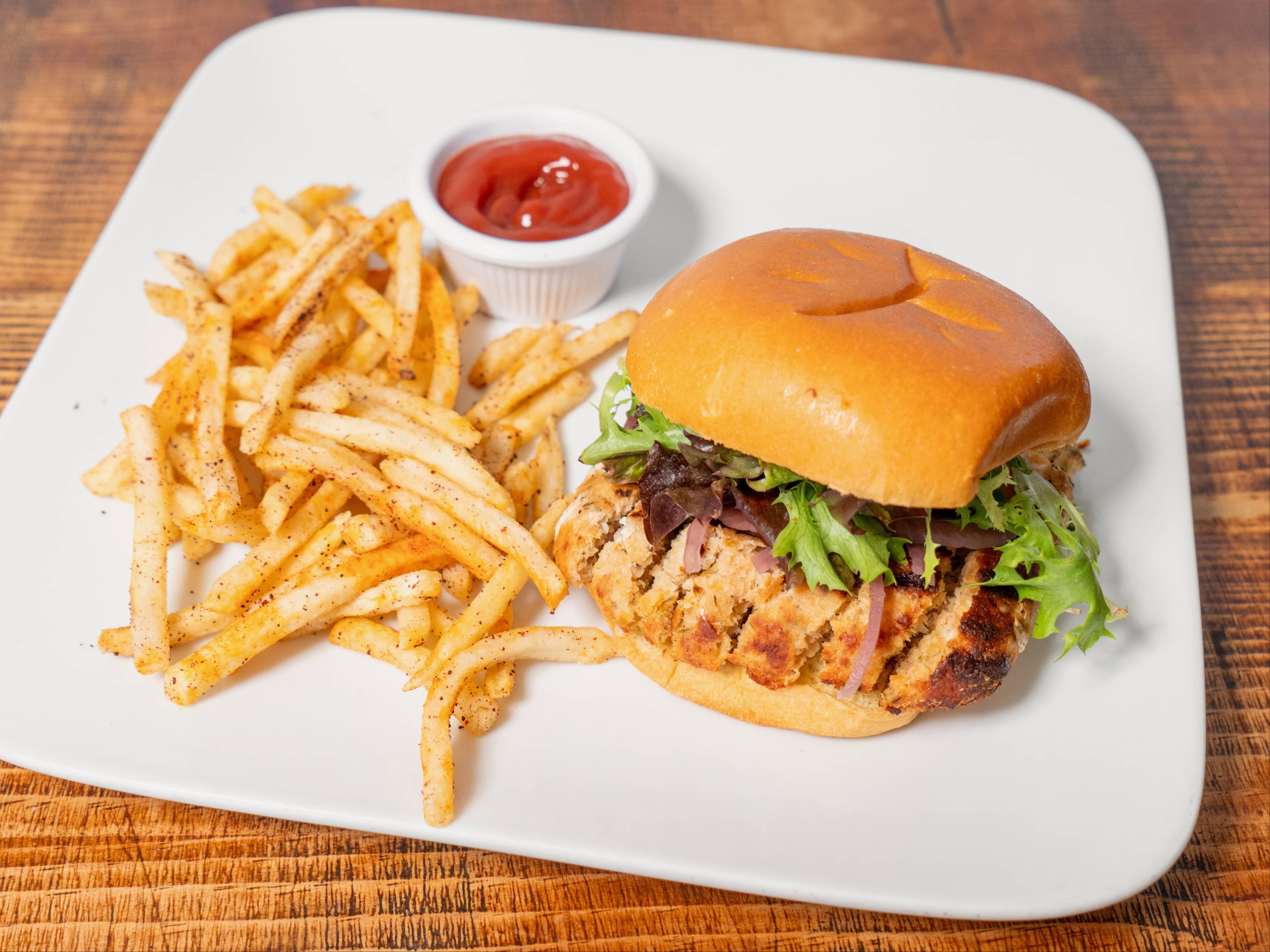 Salmon Burger.