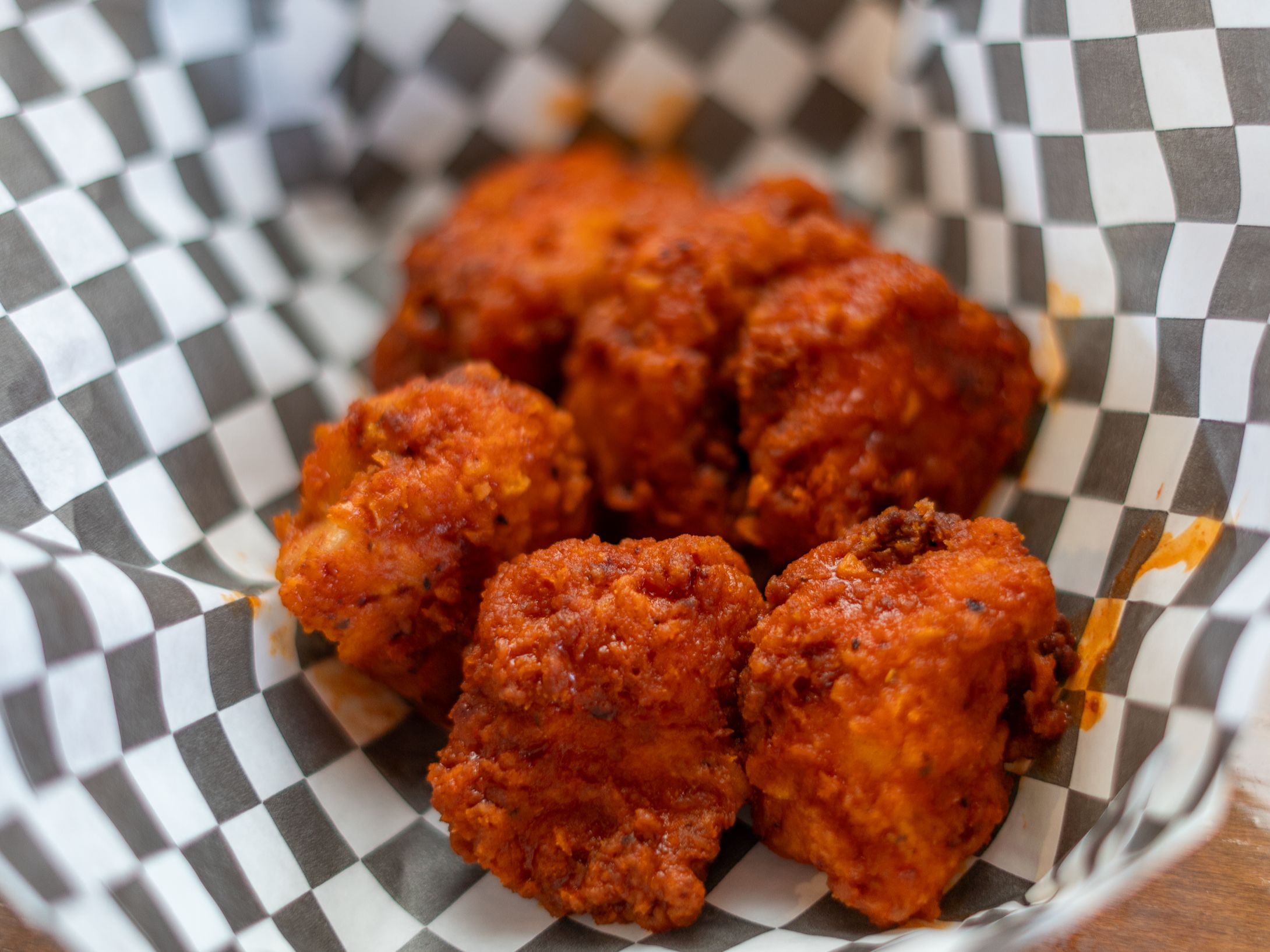 6 Piece Boneless Wings.