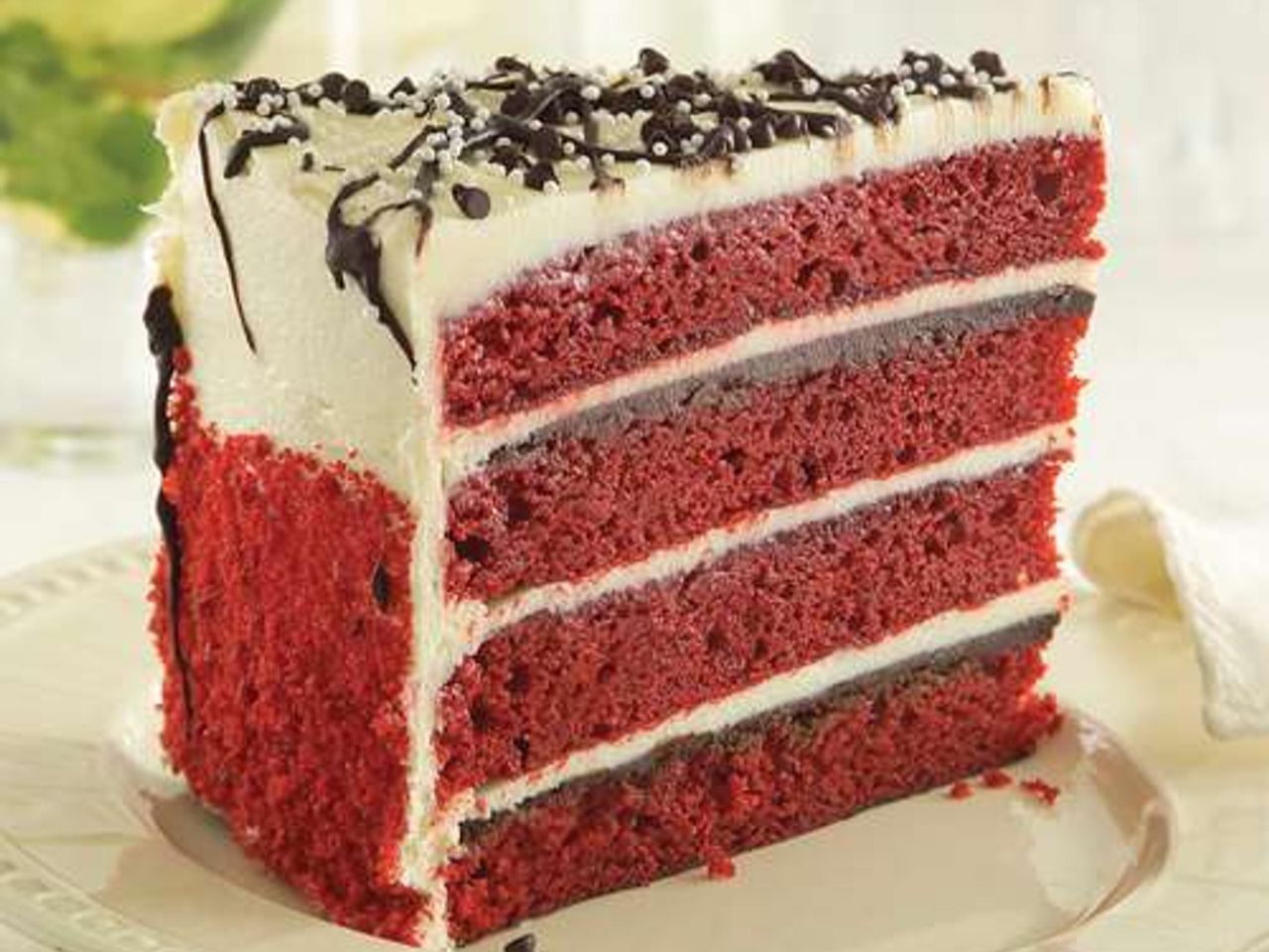 Red Velvet Cake Slice.