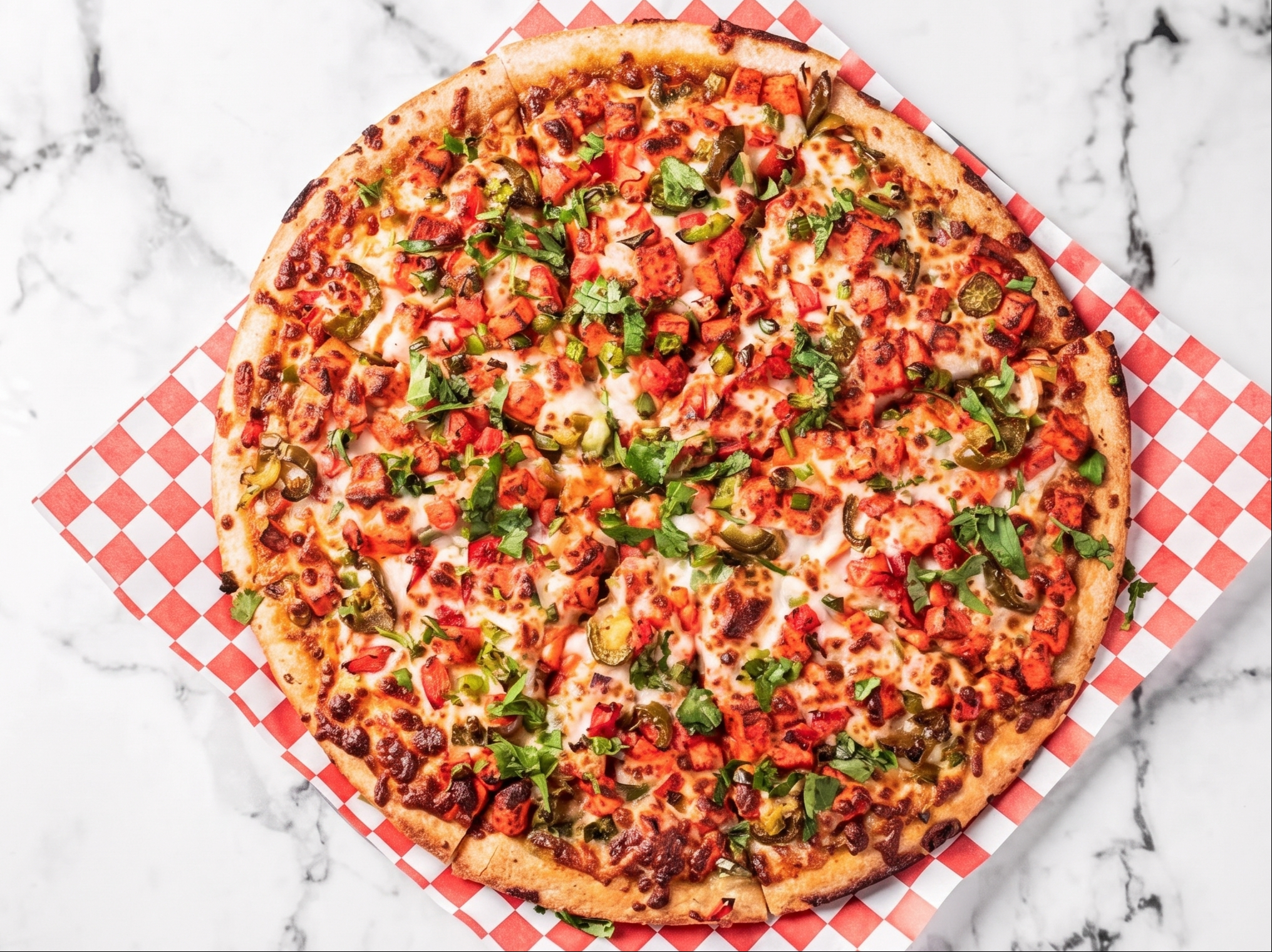 Shahi Paneer Pizza.