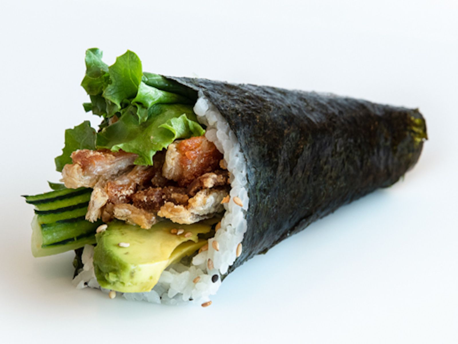 Salmon Skin Hand Roll.