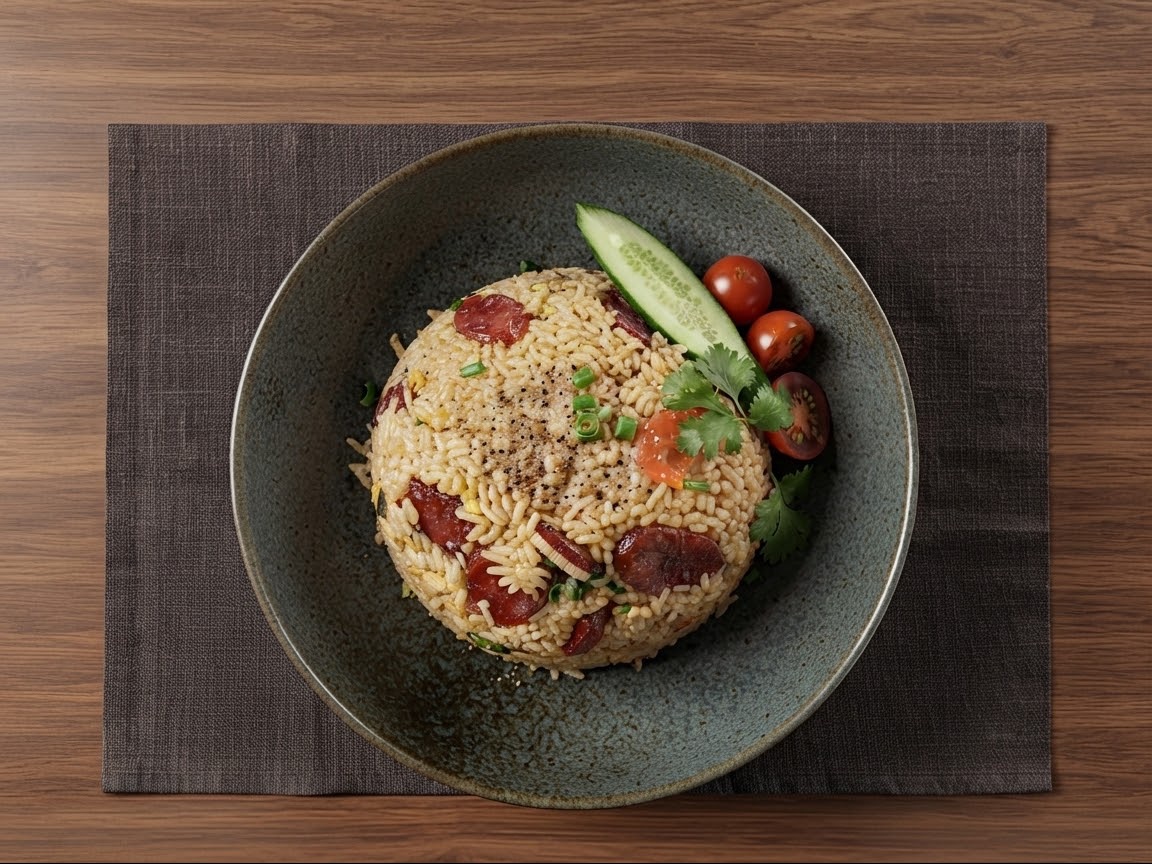 Chinese Sausage Fried Rice.