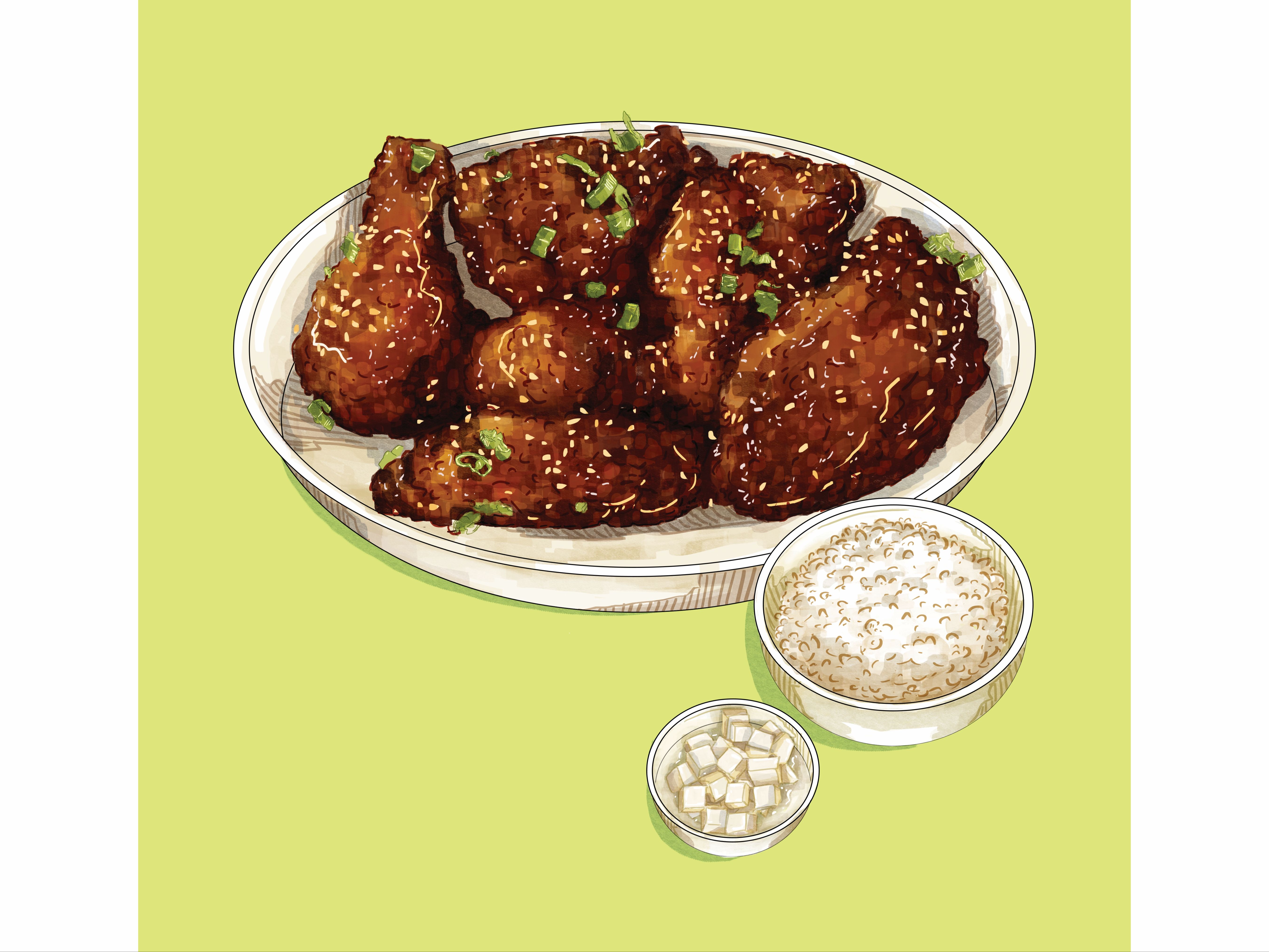 KOREAN FRIED CHICKEN LUNCH SPECIAL.