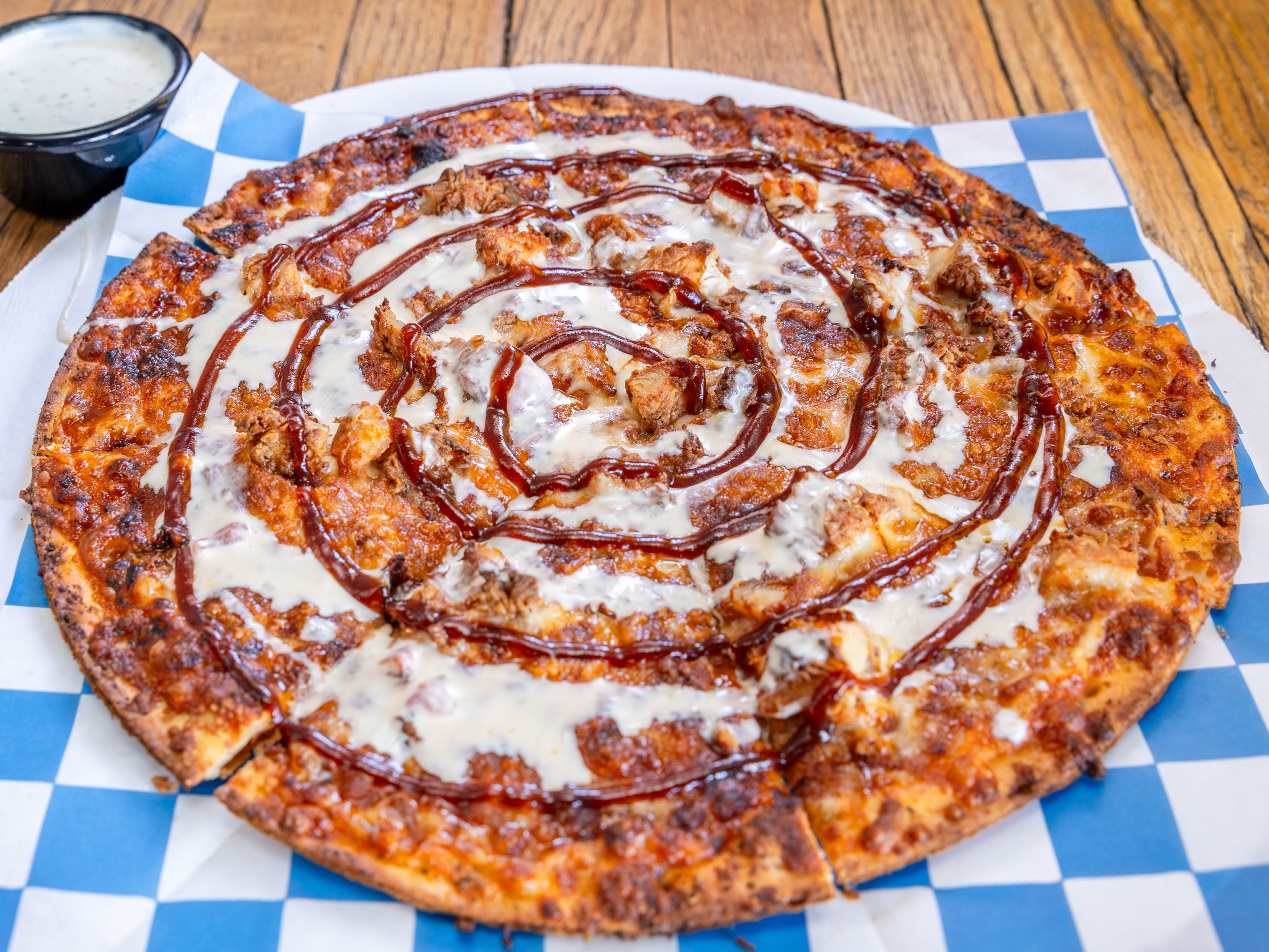 BBQ Chicken Pizza.