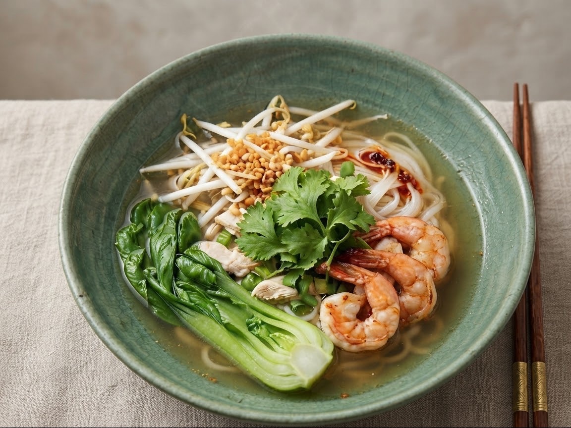 Thai Style Noodle Soup.