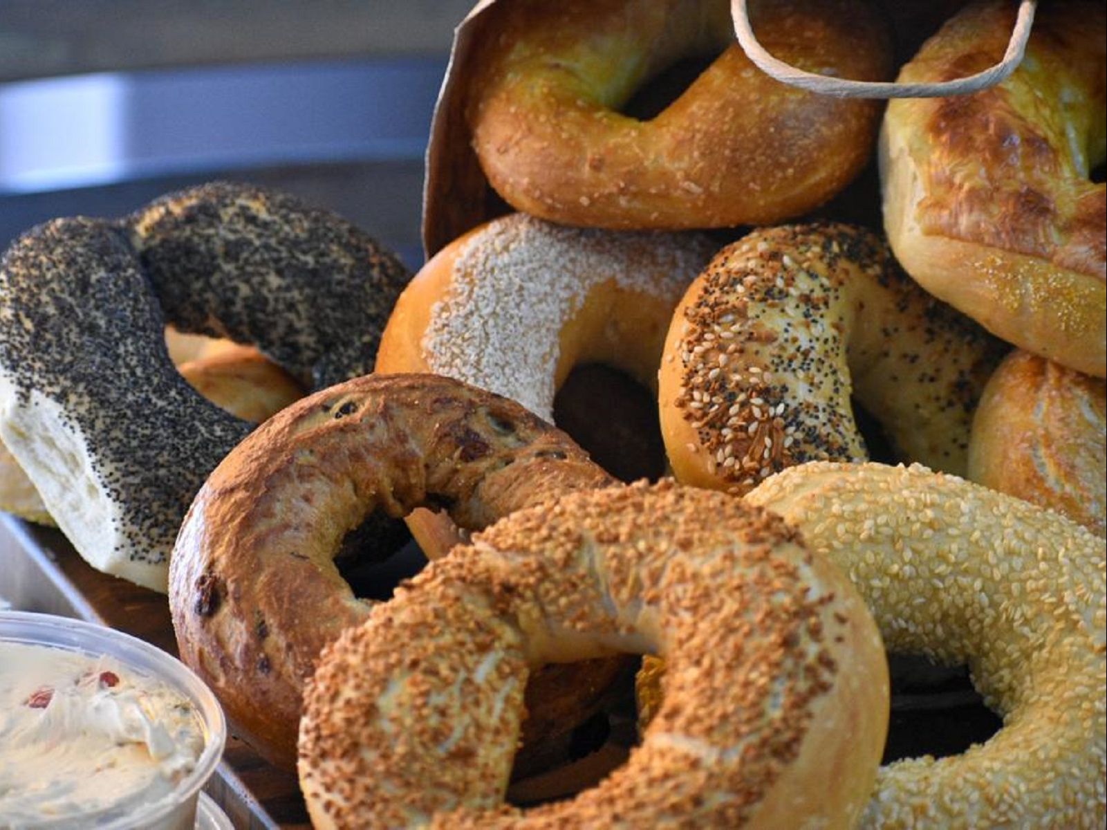 BAKERS DOZEN W/CREAM CHEESE + COFFEE BOX.