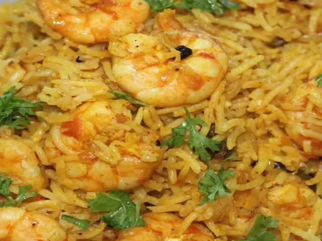 Shrimp Biryani.