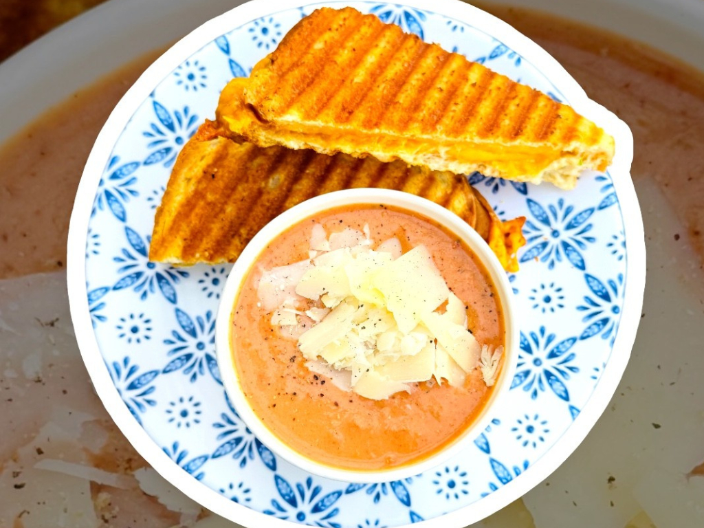 Grilled Cheese & Creamy Tomato Bisque.