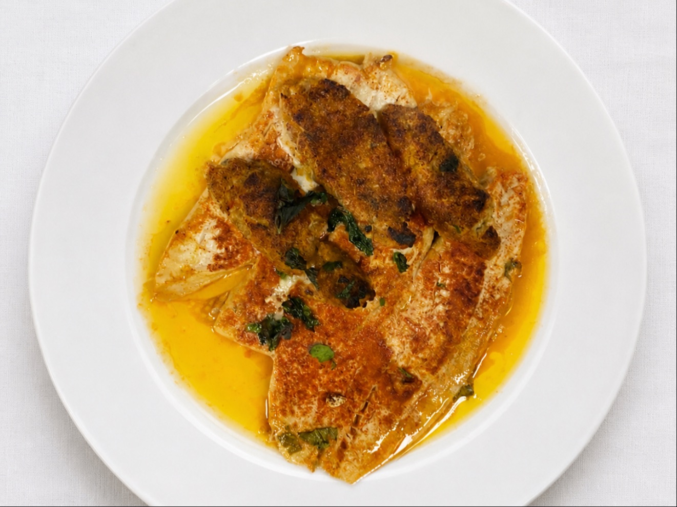 Broil Filet with Crabmeat.