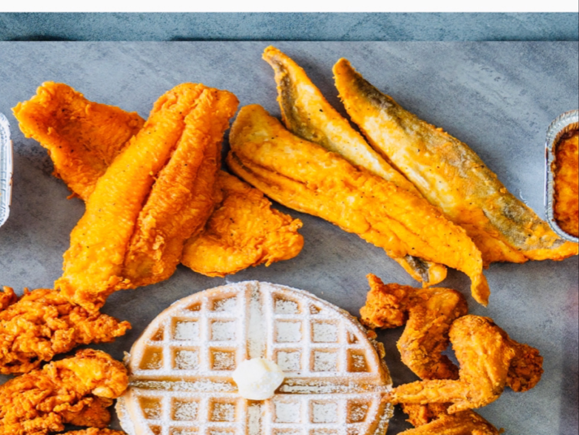 8 Whiting Fish & 2 Waffles.