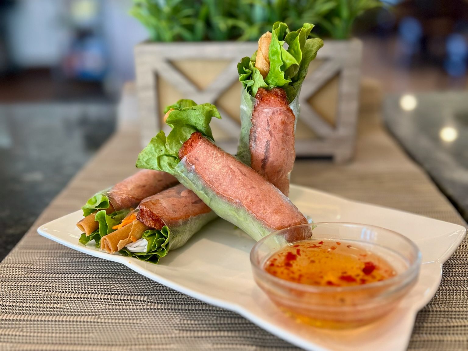 A14. Grilled Pork Sausage Spring Rolls