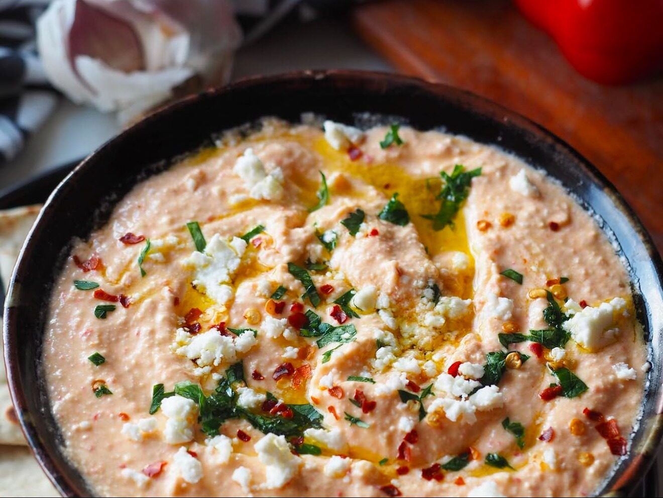 Tirokafteri - Spicy Feta Dip- 7" Round (Serves 10).