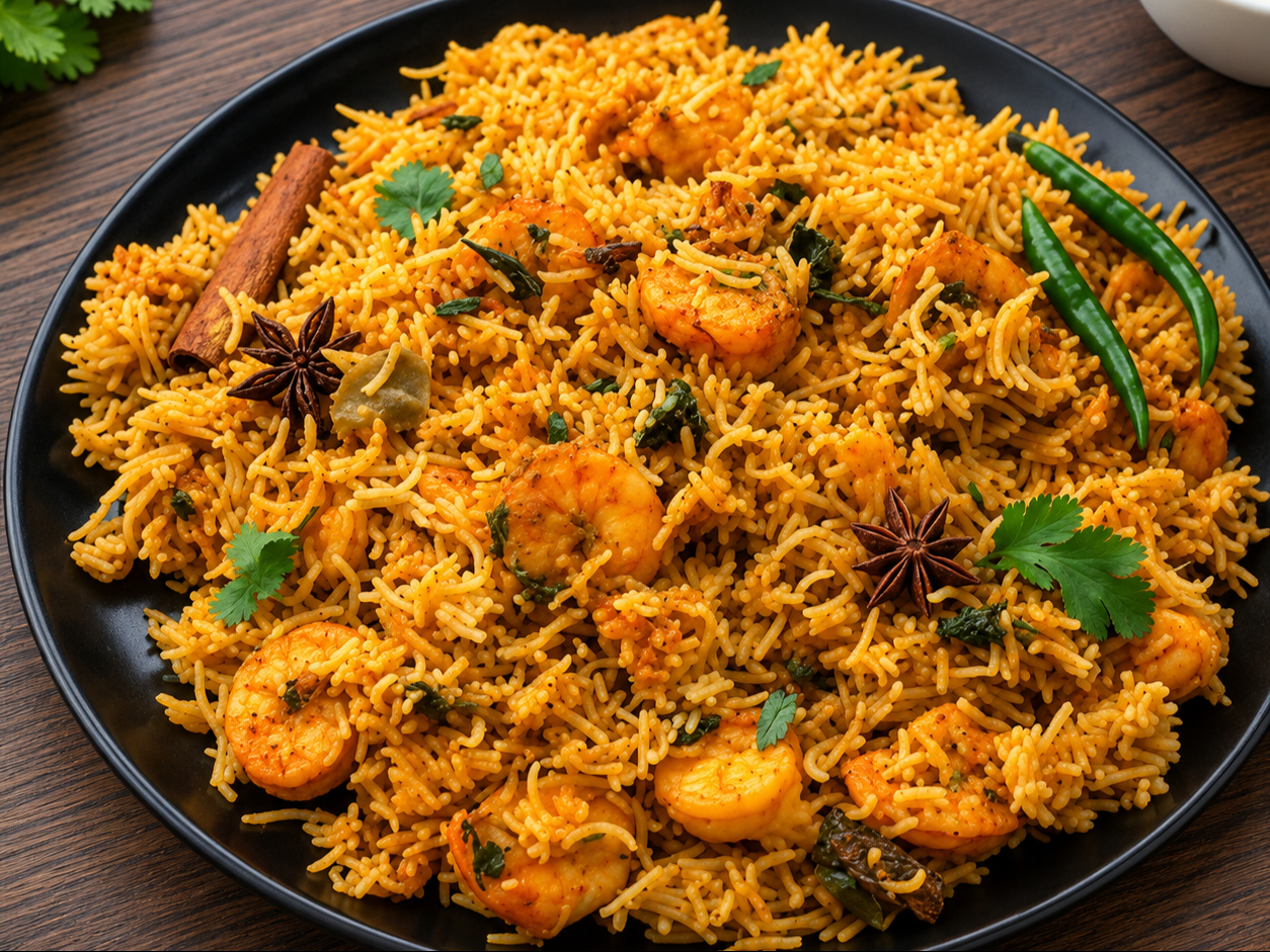 Shrimp Dum Biryani.