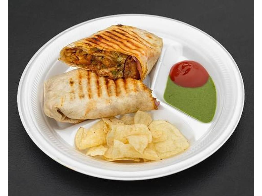Veg Samosa Kathi Roll.
