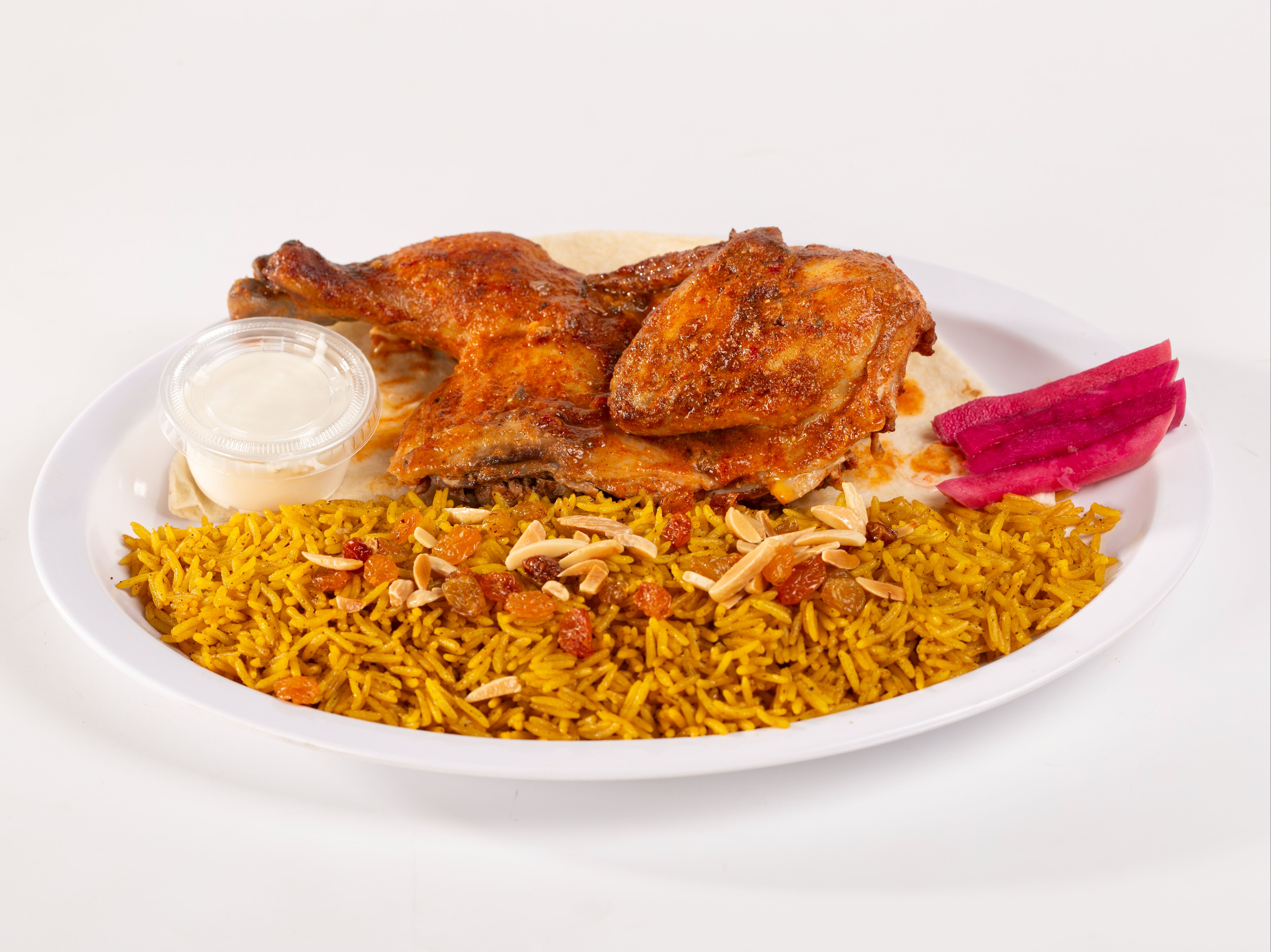 Roasted Chicken Plate / طبق دجاج مشوي.