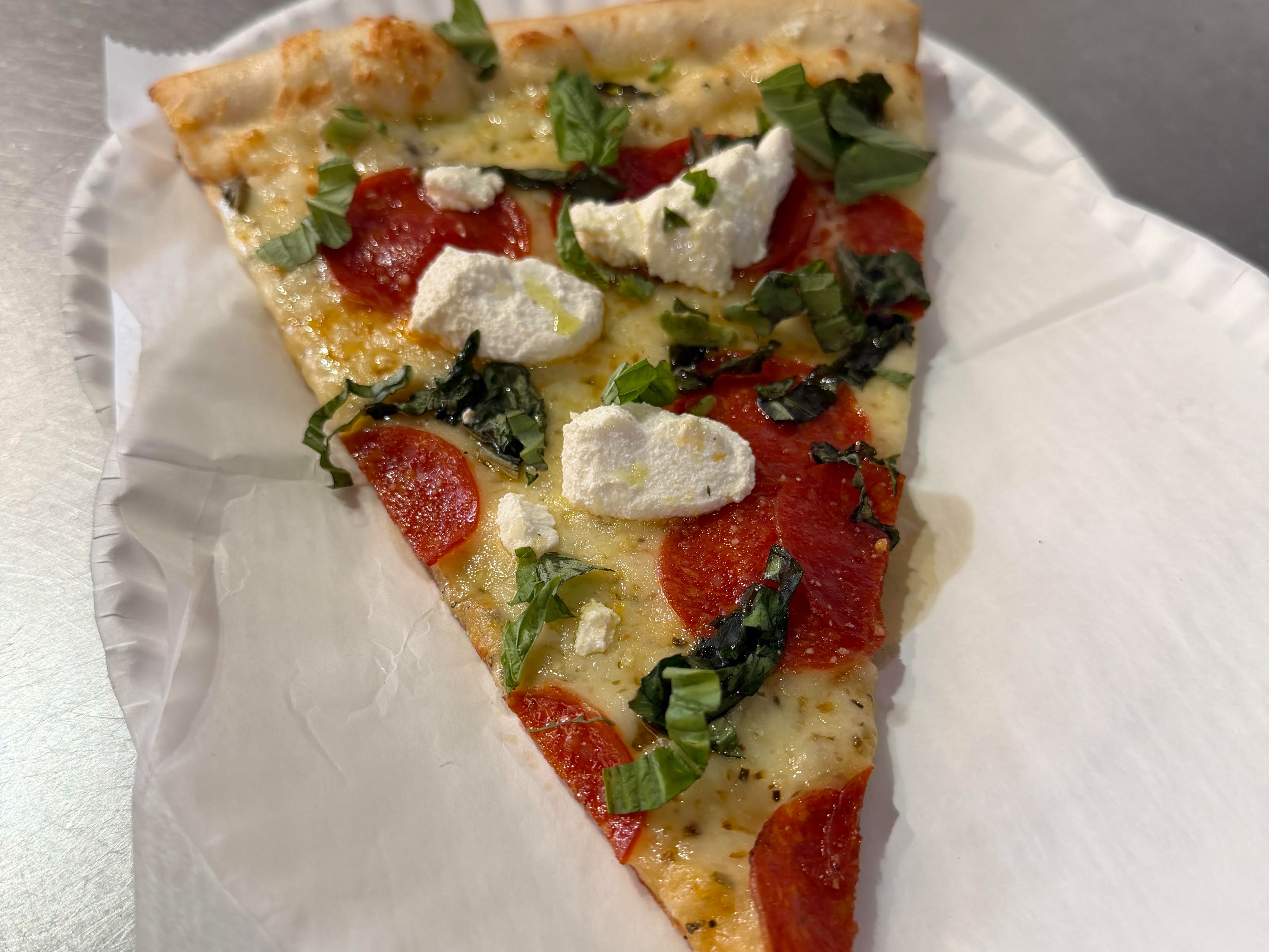Pepperoni Ricotta & Basil Slice.