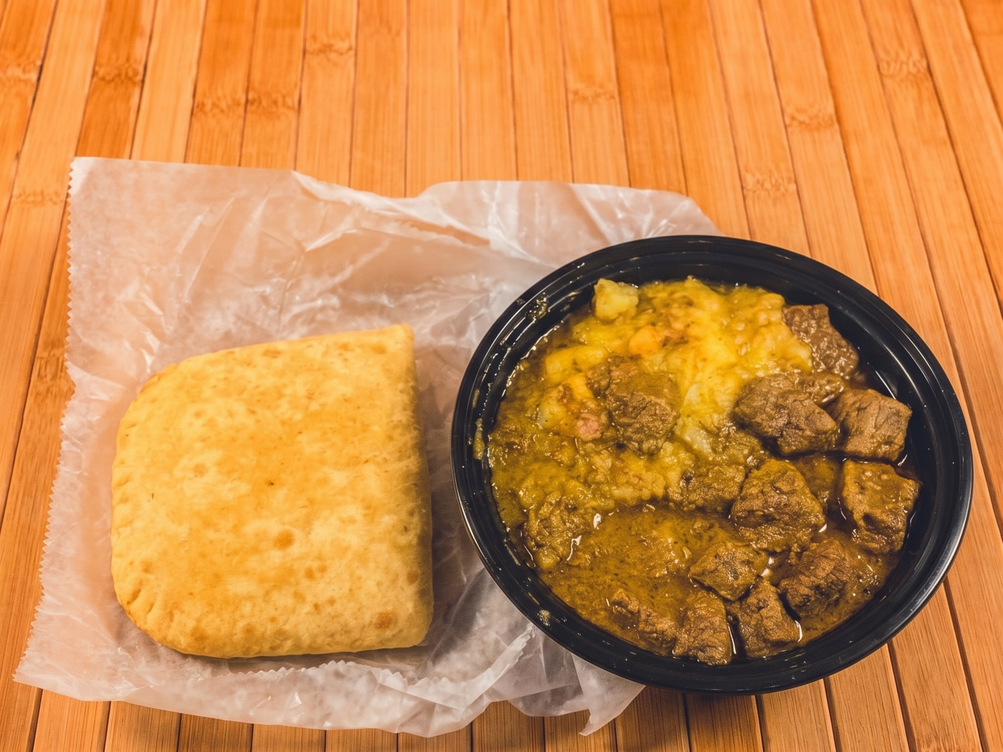 Beef Roti Platter.