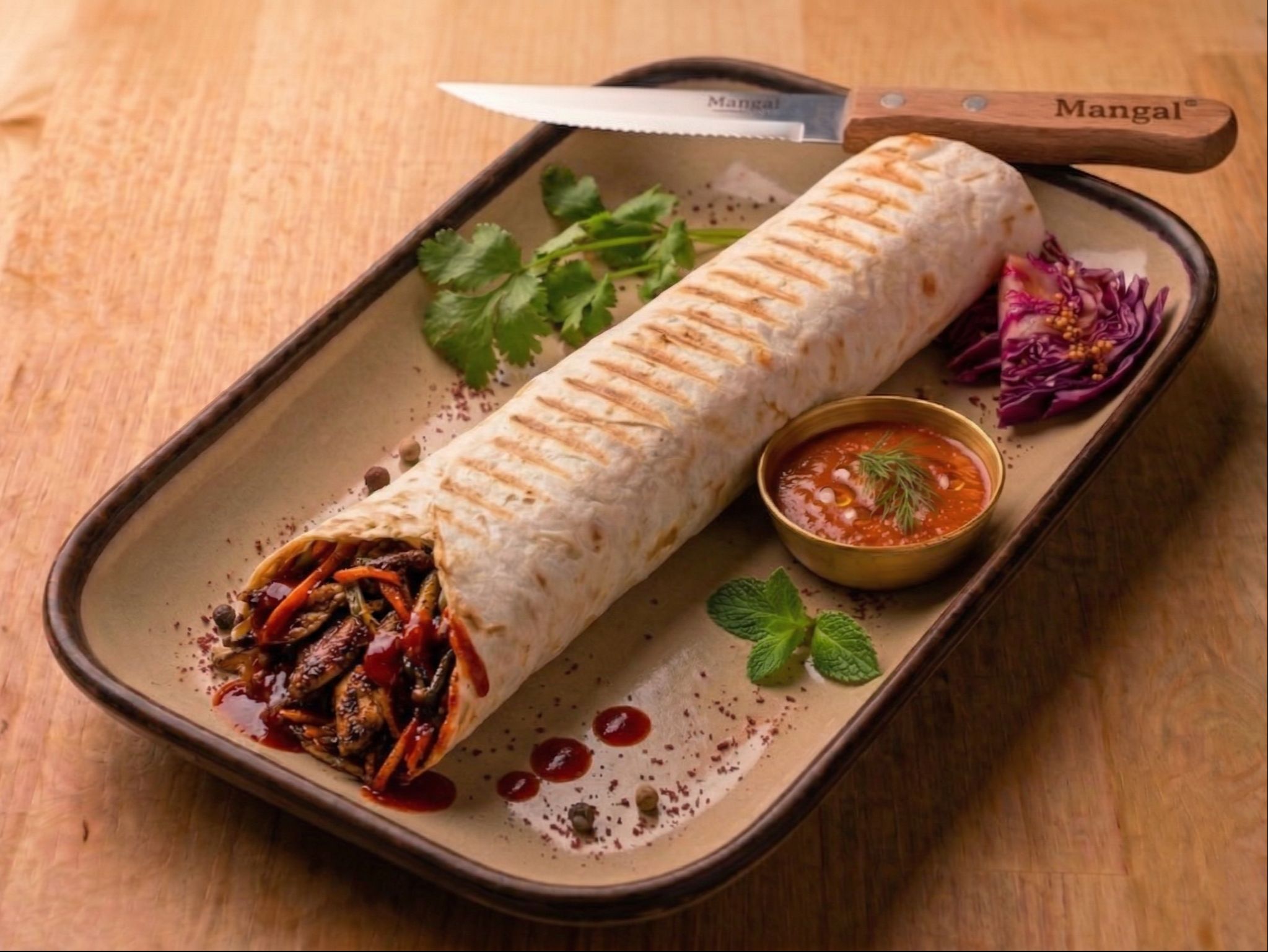 Lunch Lamb Shawarma (lavash).