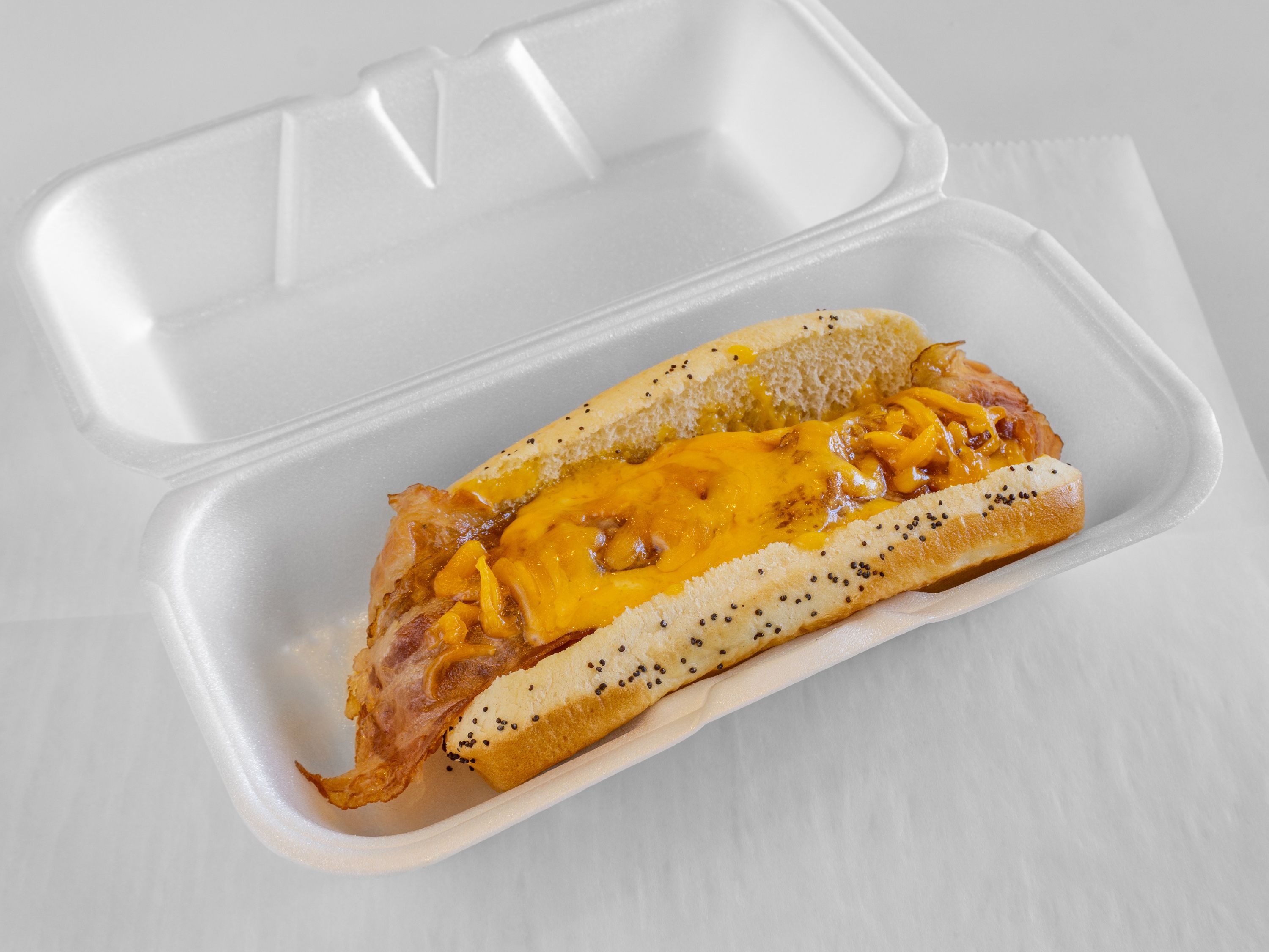 Bacon Cheese Dog.