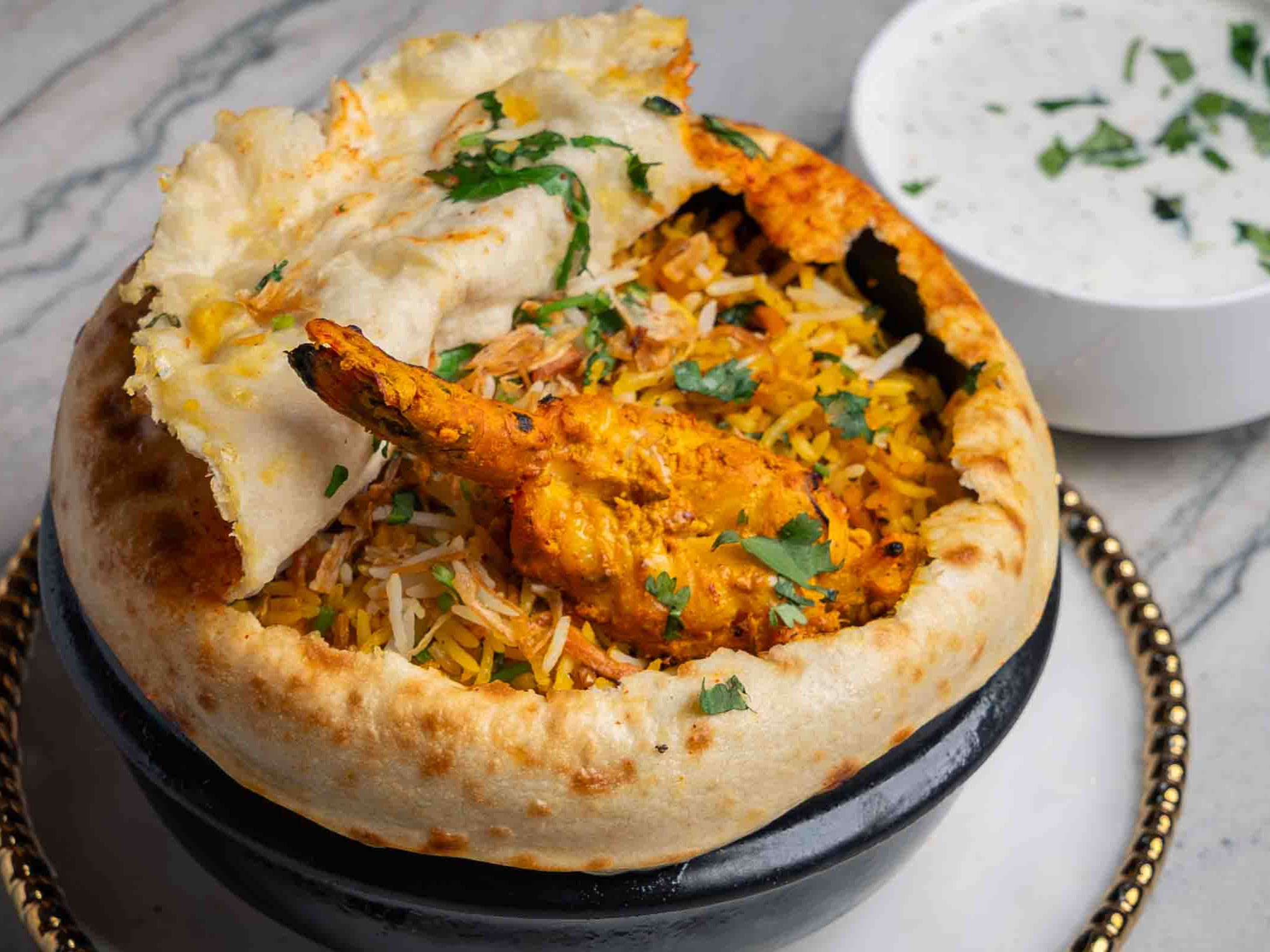 Shrimp Parda Biryani.