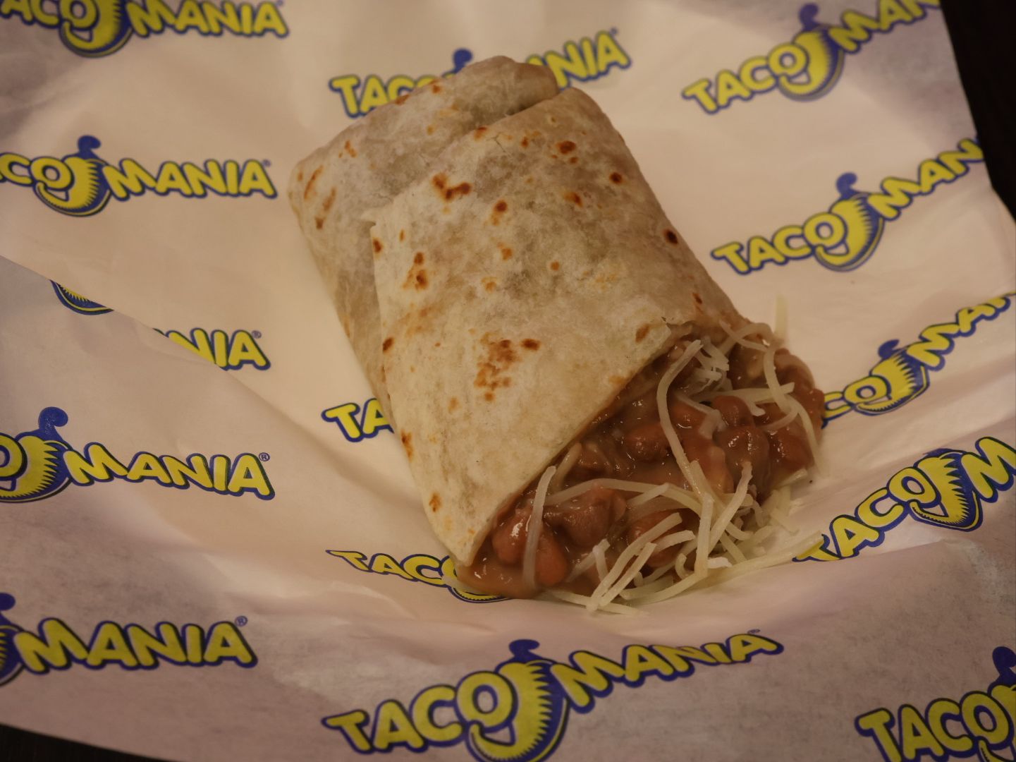 Bean and cheese burrito