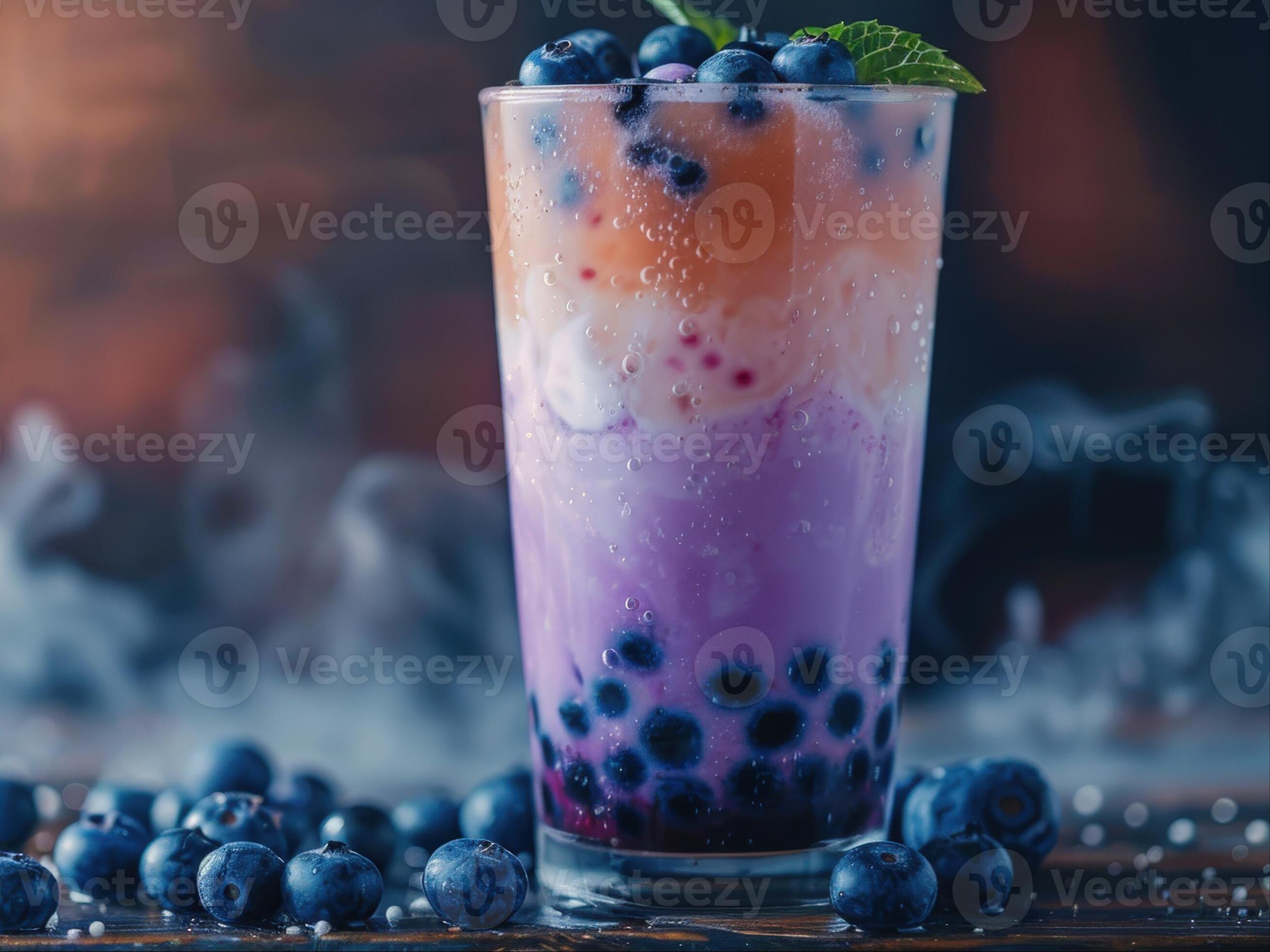 Blueberry BOBA Tea.