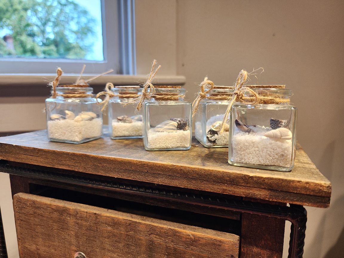 Square Sand/Shell Bottle.