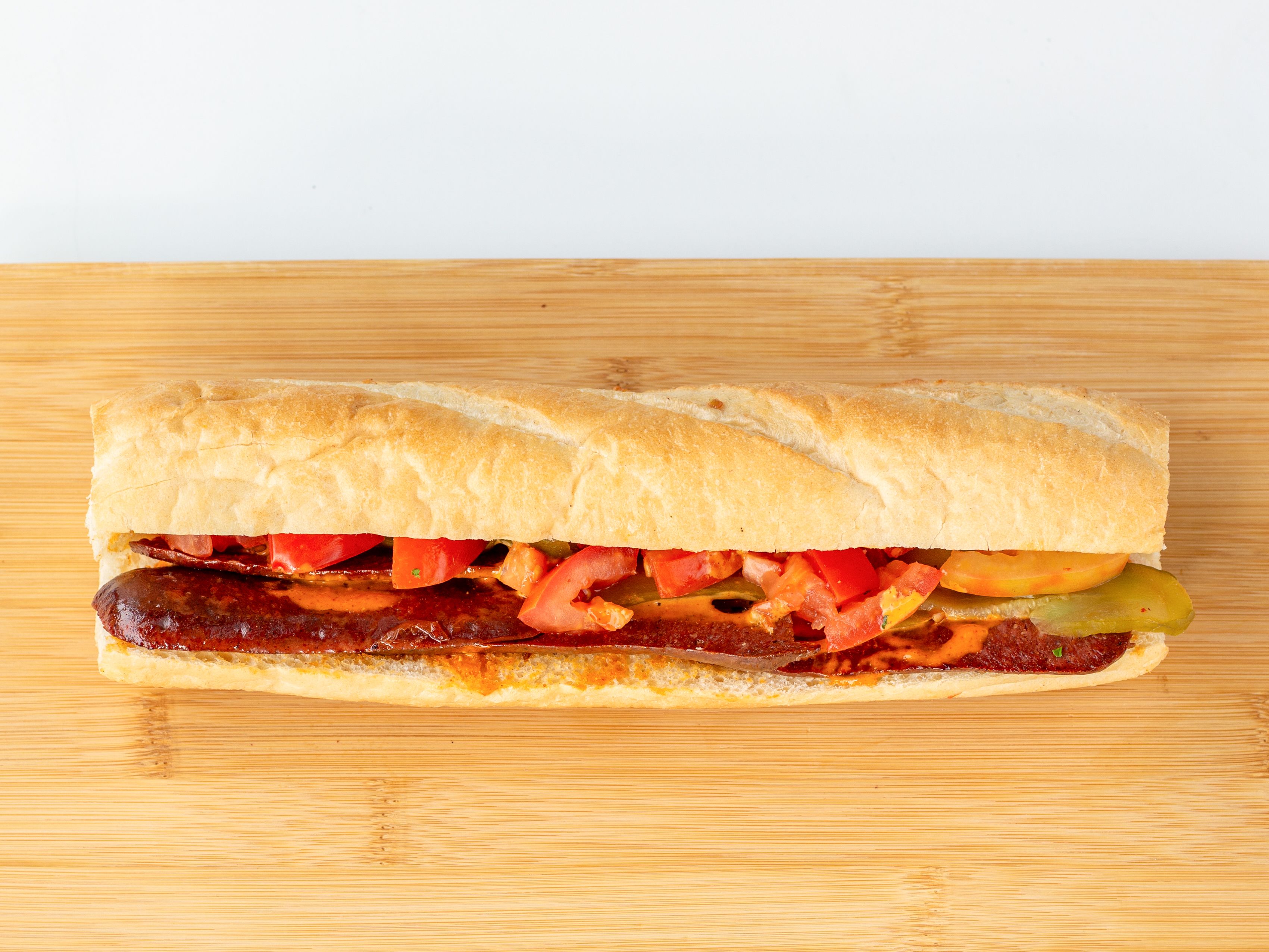 Soujouk Press Baguette.