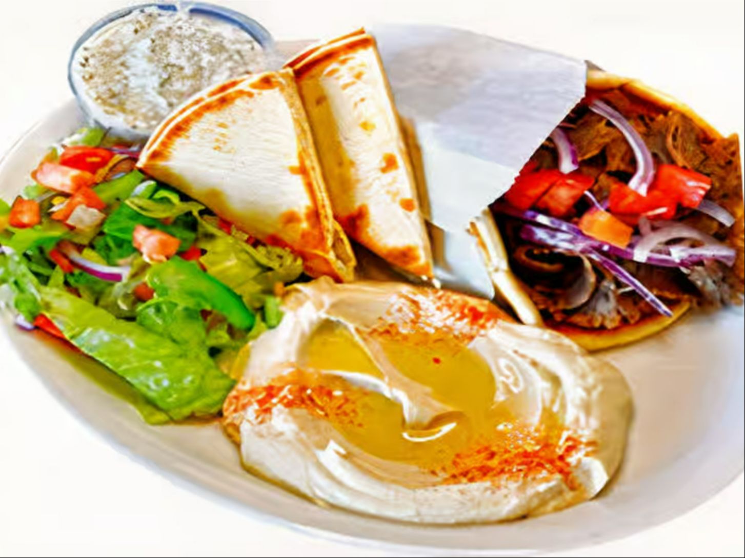 Gyro Pita Plate & Tzatziki.