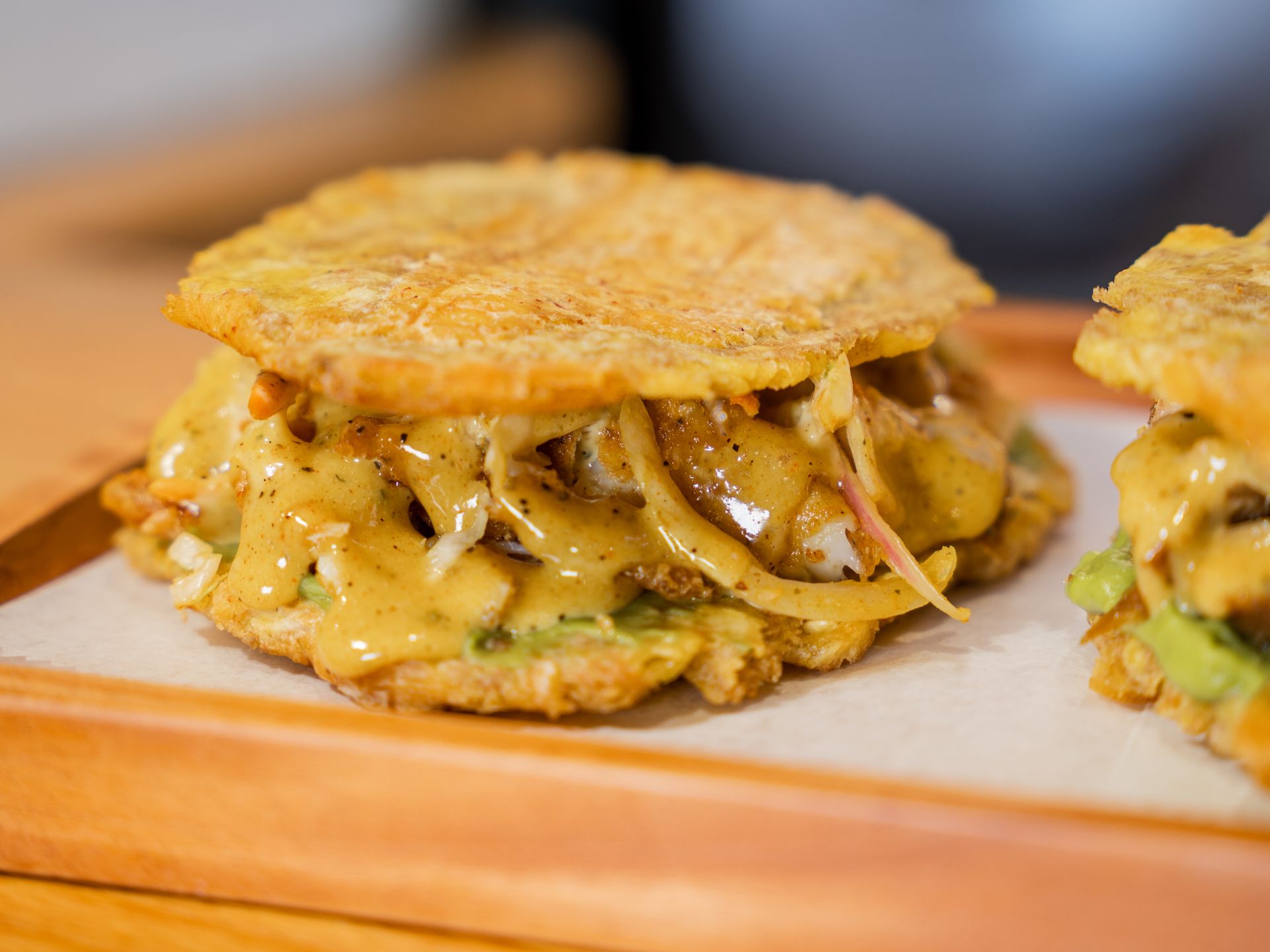 Fish Plantain Sandwich.