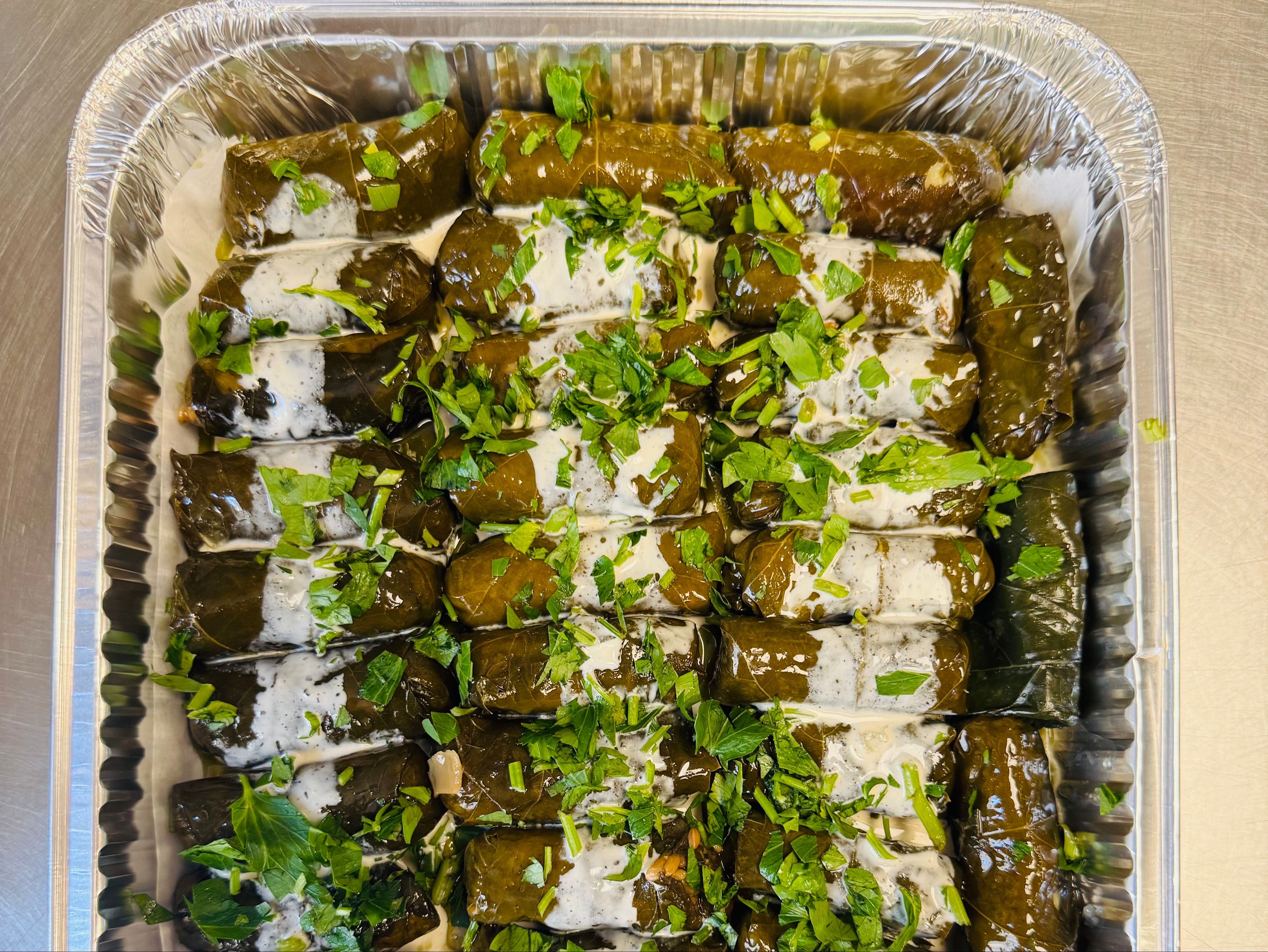 FULL TRAY GRAPE LEAVES.